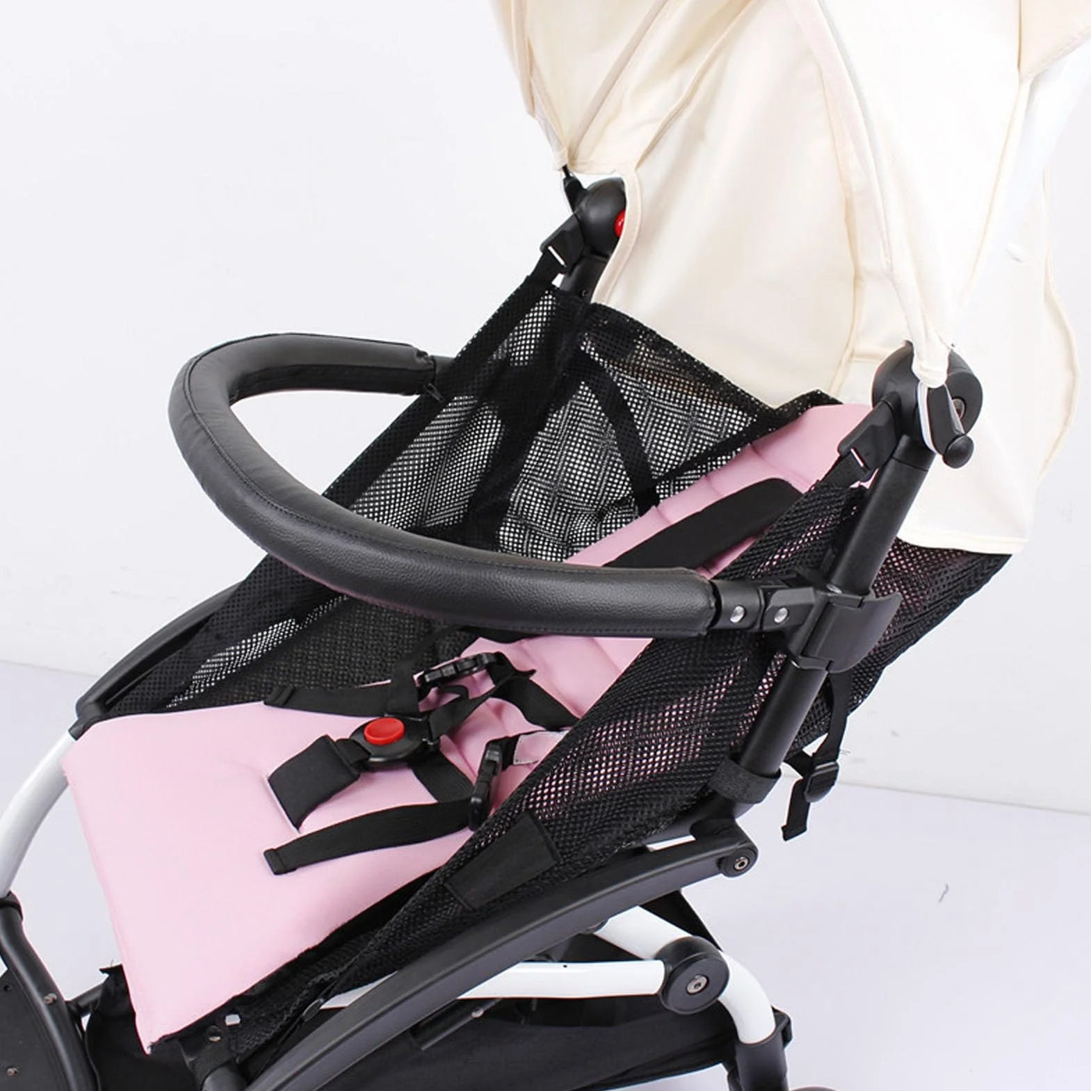 Bracciolo per Passeggino, Barra per Passeggino in Silicone Universale Pratica e Confortevole Facile da Pulire per Esterni