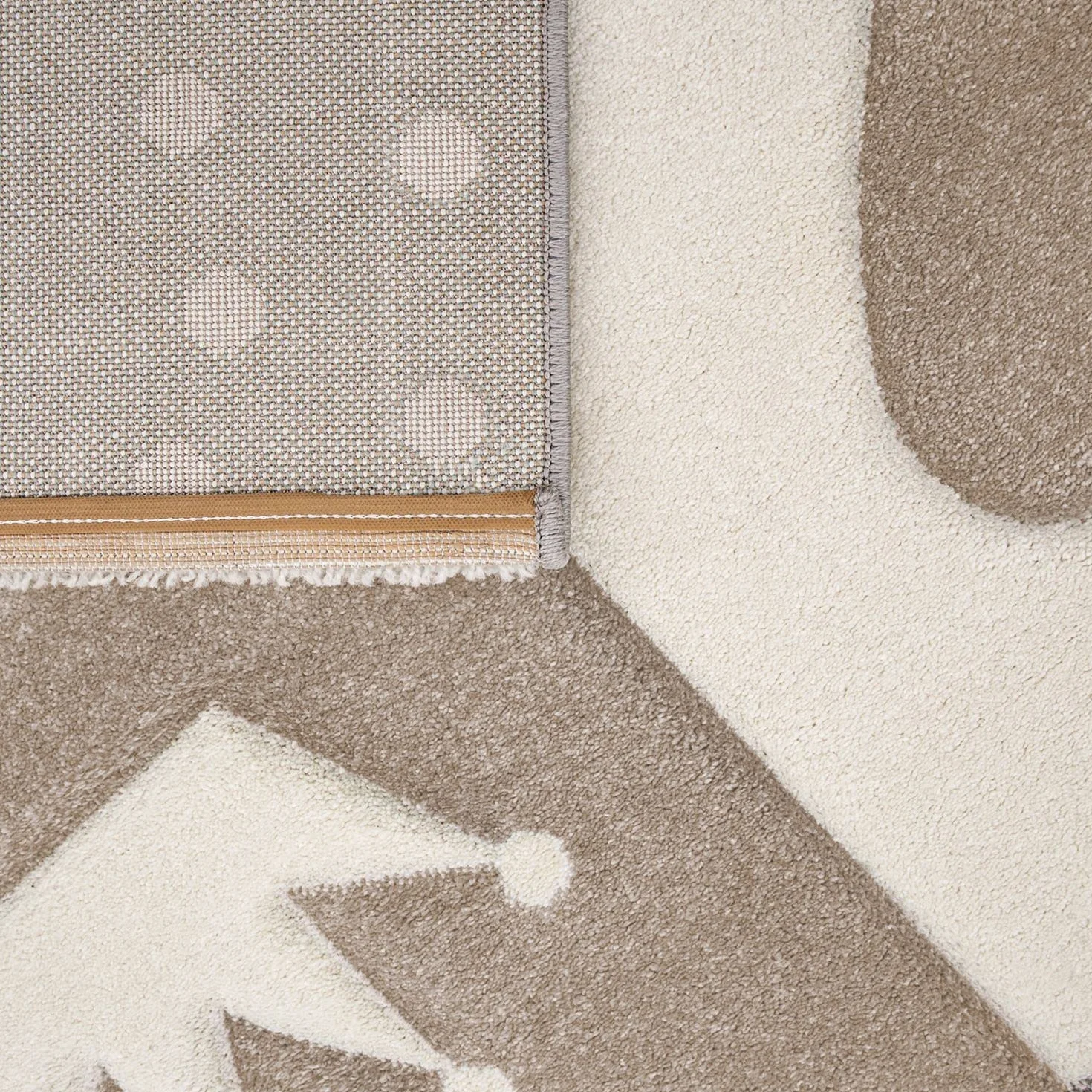 TT Home Tappeto Bambini Chicco Tappeto Stanza Bambini Pastello 3D Polkadot Cuore, Colore:Beige, Dimensione:80x150 cm