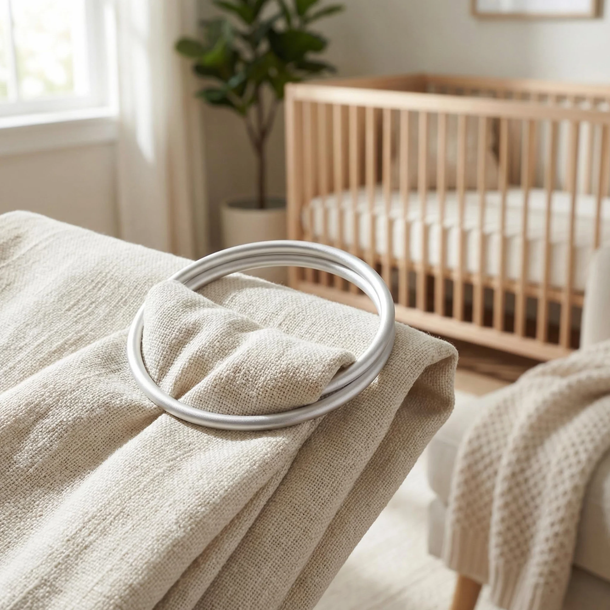 Set 2 Anelli Regolabili in Alluminio 8,7 cm per Marsupi Porta Bebè Neonato, Accessori Grandi Dimensioni per Fasce Portabimbo Bambino - Kit 2 Pezzi