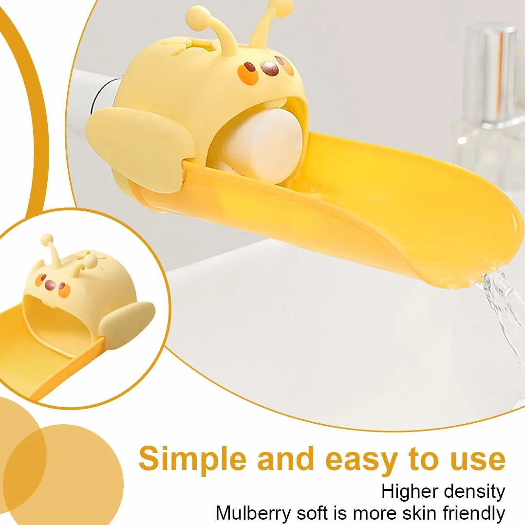 2 pezzi Extender rubinetto per bambini,BEPSYOM rubinetto extender, Prolunga per manico in silicone sicuro e divertente per il lavaggio delle mani dei bambini