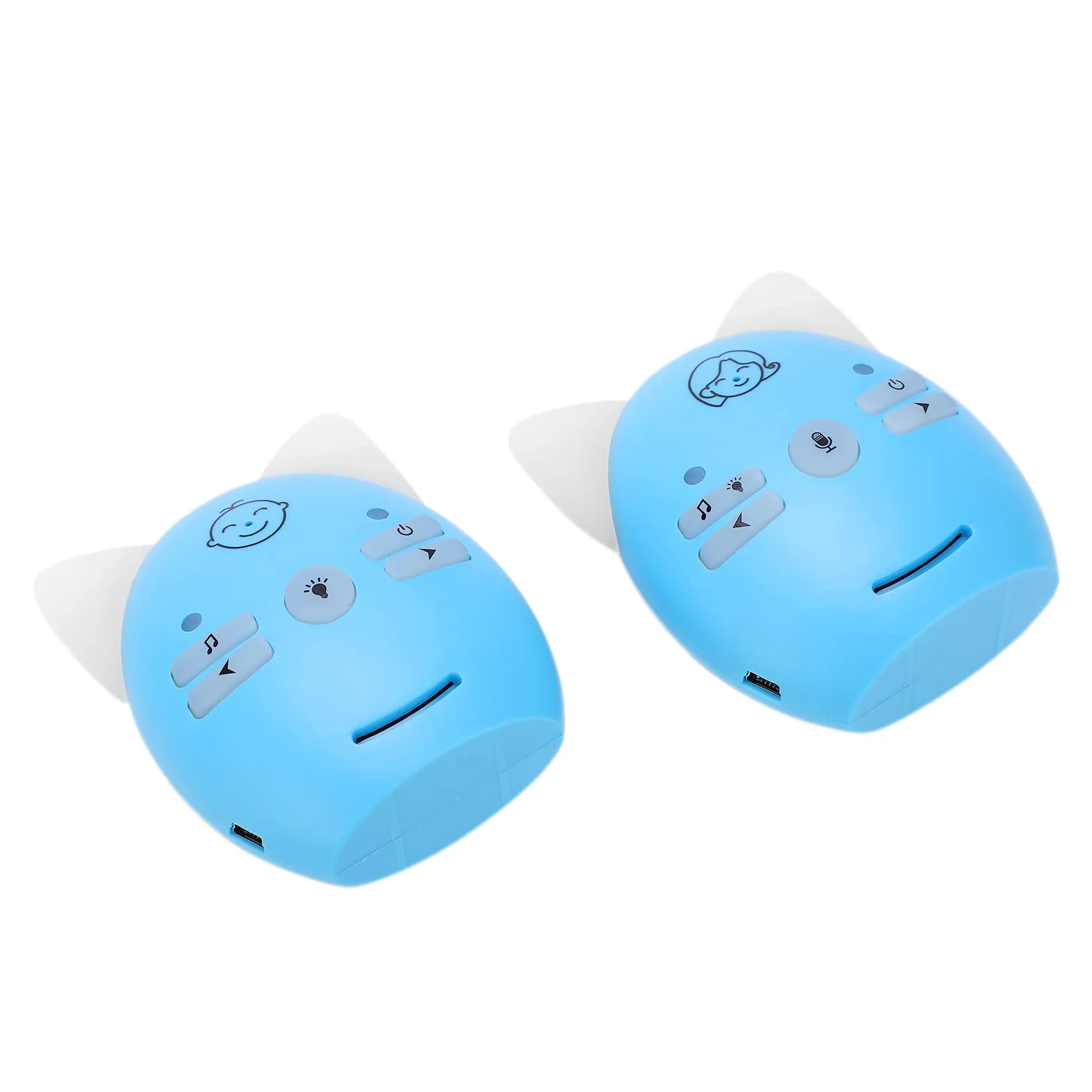 RiToEasysports Baby Monitor Audio Digitale, Viva Voce Bidirezionale con Luci Notturne e Allarme Sonoro, per Camera dei Bambini (Spina UE 100-240 V)