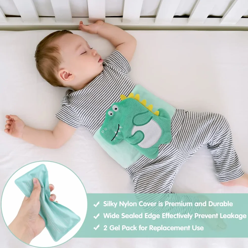 Hilph Cuscinetto Riscaldante per Neonati Riempito di Gel Cintura per Coliche, Gas, Crampi allo Stomaco e Digestione, Allevia Dolori Addominali e Gonfiore nei Bambini