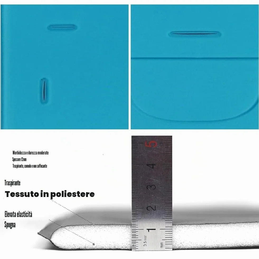 Materassino Passeggino, Cuscino Passeggino Universale, Cuscino Universale per Passeggino, Copriseduta Passeggino Universale, Materassino Passeggino Antisudore, Copri passeggino Imbottita, azzurro