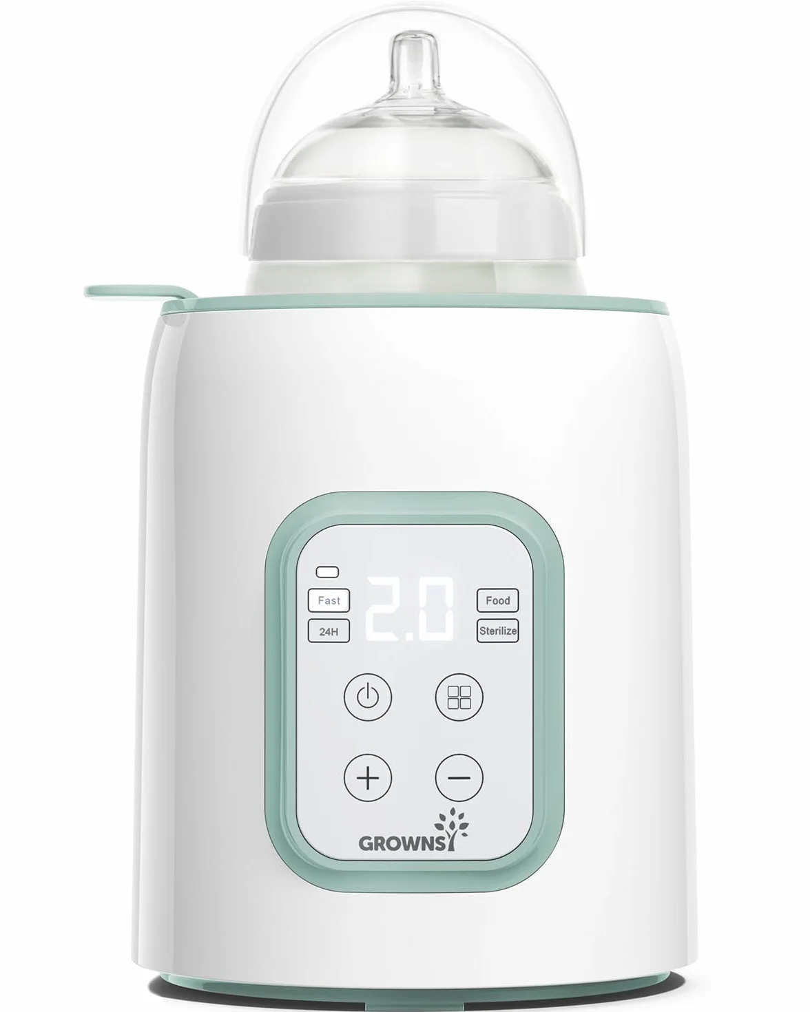 Scaldabiberon per Bambini, GROWNSY Scaldabiberon 10-in-1 per tutte le biberon con Timer, controllo preciso della temperatura e spegnimento automatico, scaldabiberon multifunzionale per latte materno