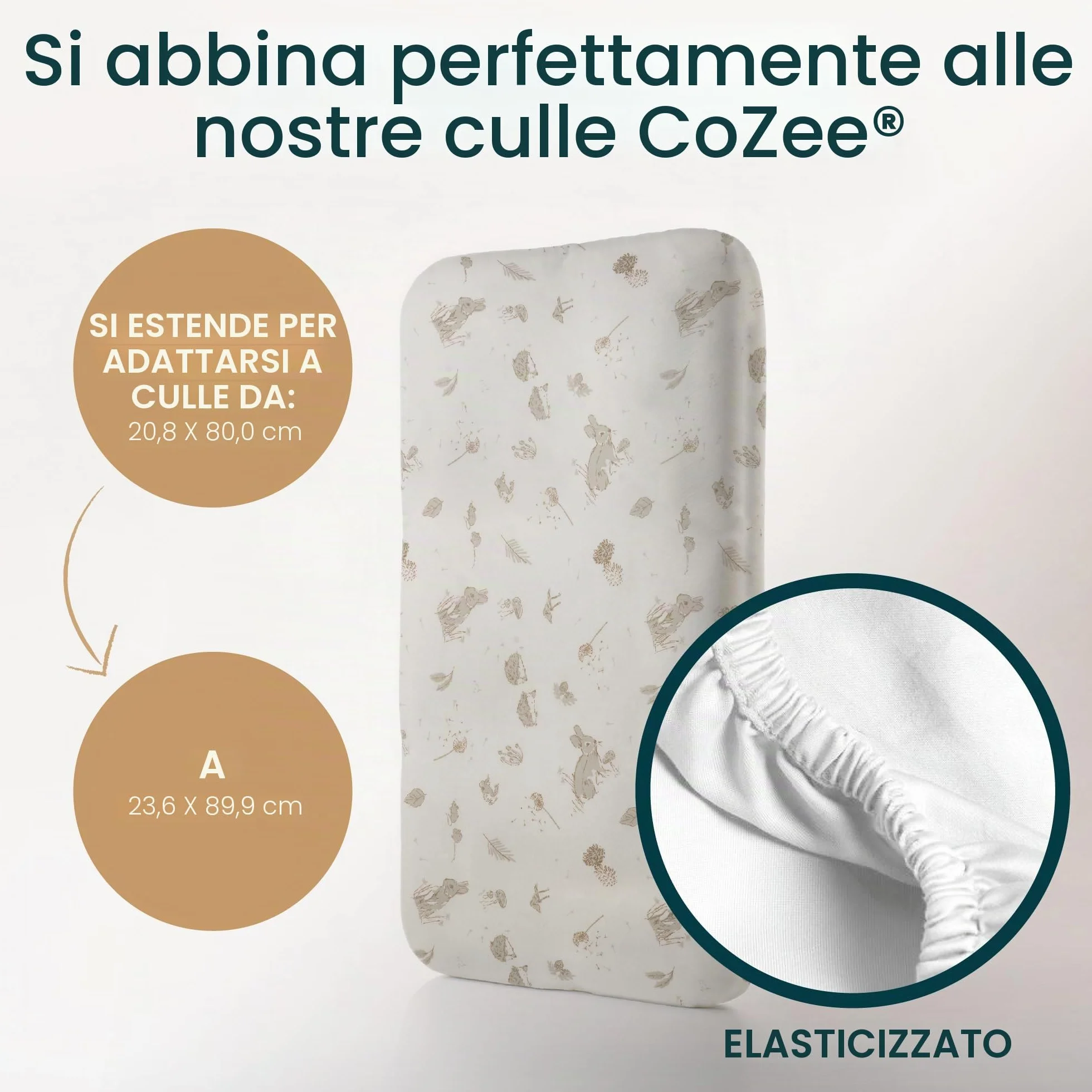 Tutti Bambini Lenzuola Culla Neonato (Confezione da 2) - Jersey di Bambù Morbido e Traspirante - Lenzuola con Elastico a Doppia Resistenza - Adatte a Materassi da 53x80 cm a 60x90 cm (Cocoon)