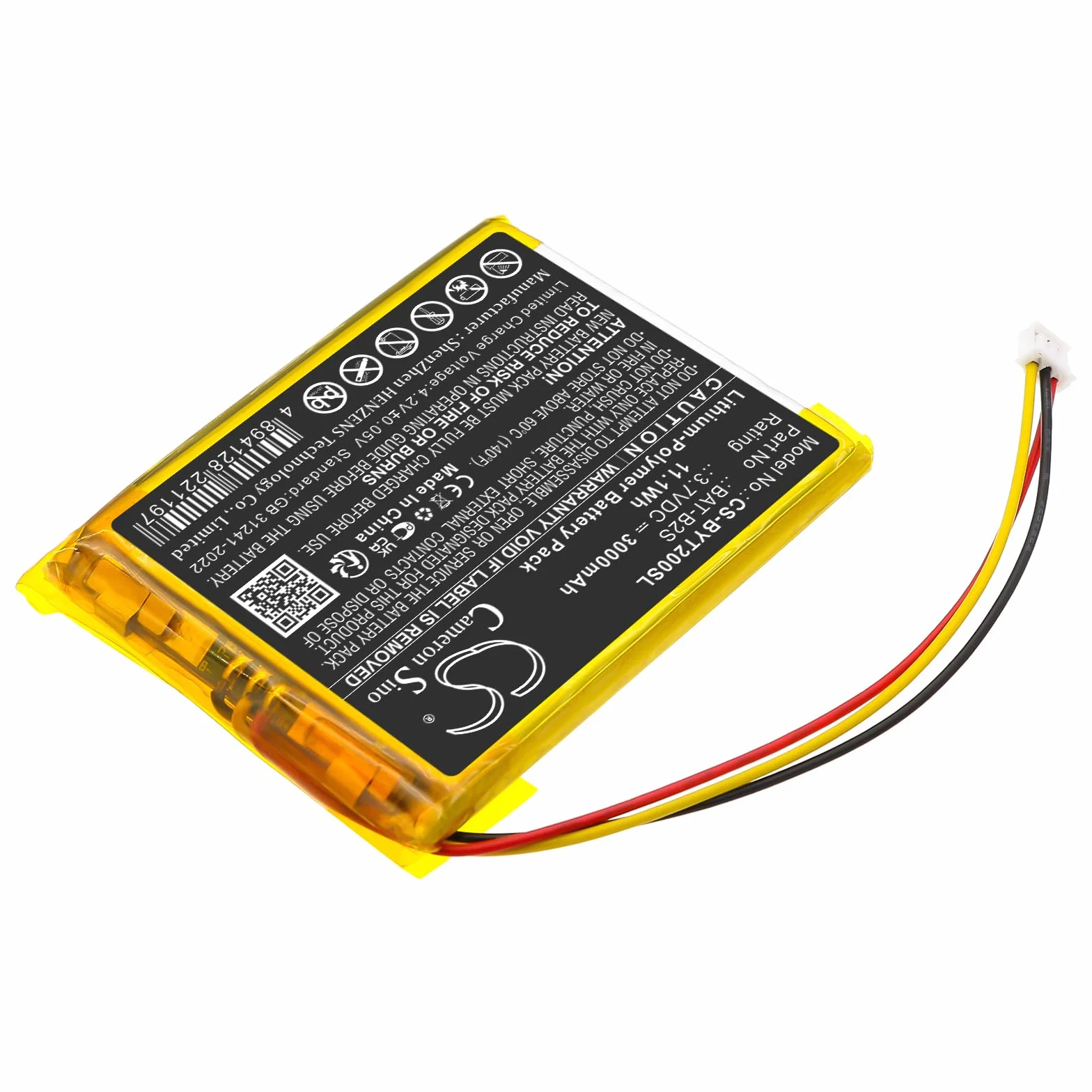 TECHTEK Batteria 3000mAh compatibile con [Jeeber] 2K 3MP VB805, VB805PRO, per [Boifun] 2S, 2TM, 5S, 6T, VB805, per [Arenti] Ainanny, per [ieGeek] Baby 1T, Baby1T, per [Deatti] BM101-M, per [Babytime]