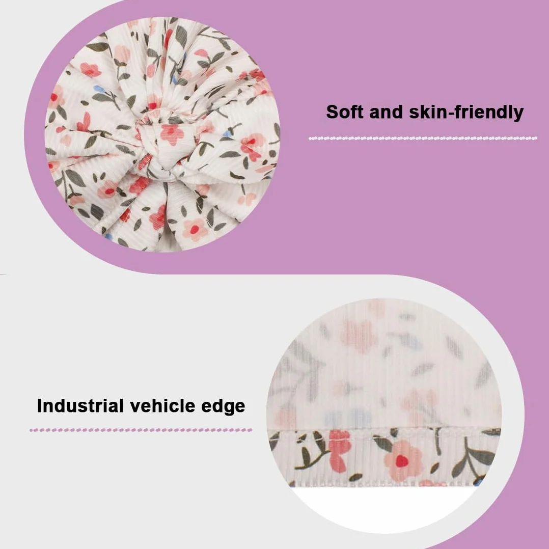 2 Pezzi fascia capelli neonata Fascia Capelli Bambina, Nylon Fasce Capelli Neonata Fiore Fascia Elastica per Capelli Accessori per Capelli per Nascita Bambina Femmina,fascia neonata capelli