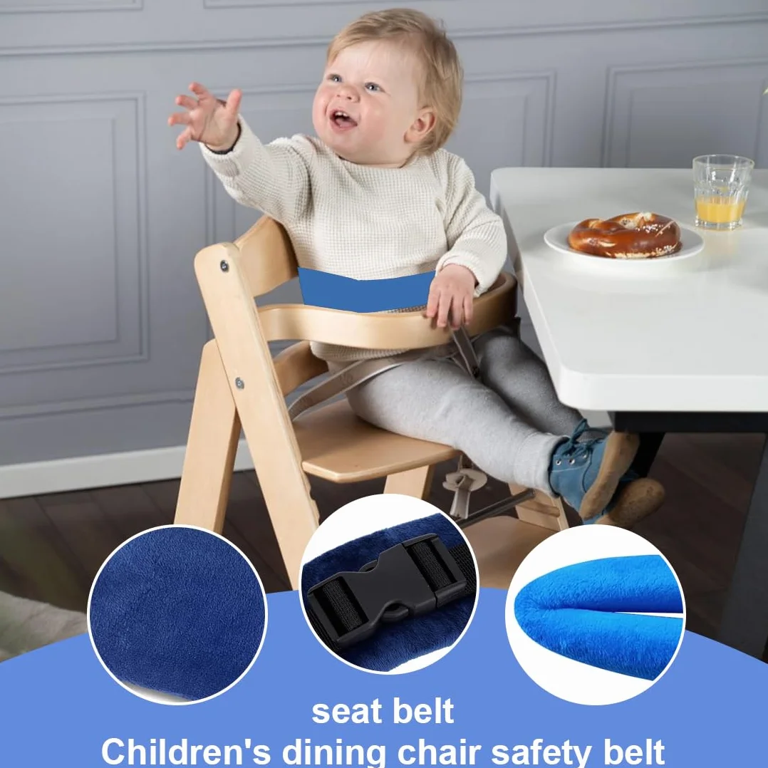 GXGM 1 Pezzi Cinture Seggiolone Pappa Universale, Cinturino Sicurezza Bambini, Cinghia Passeggino,Adatto Per Sdraietta Neonati, Sedie E Carrelli Per Stokke Tripp Trapp(blu.B)