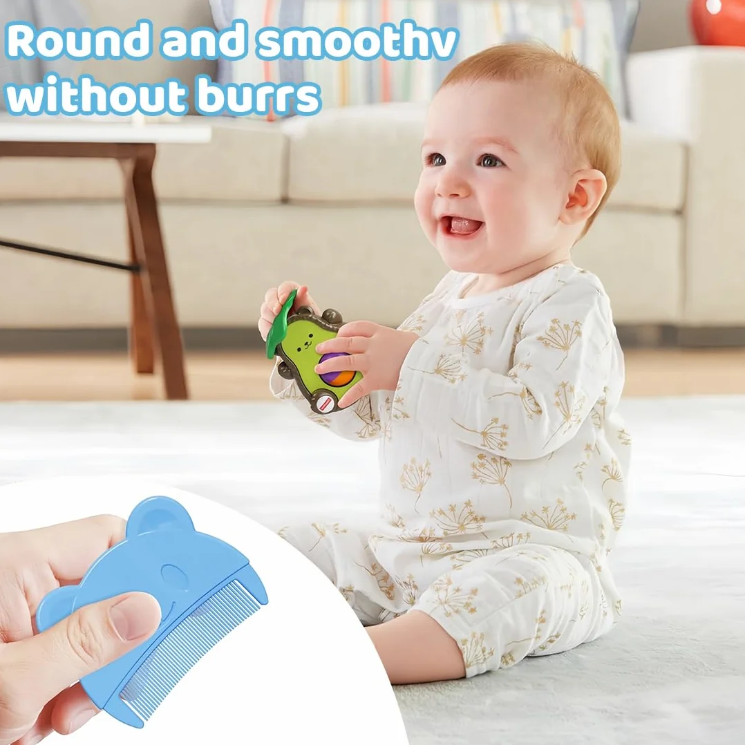 Pettine Croste Neonatali, Spazzola per Massaggioper rimuovere le croste lattee e neonato, Spazzola Neonato, Pettine Neonato Adatto, 2 pezzi
