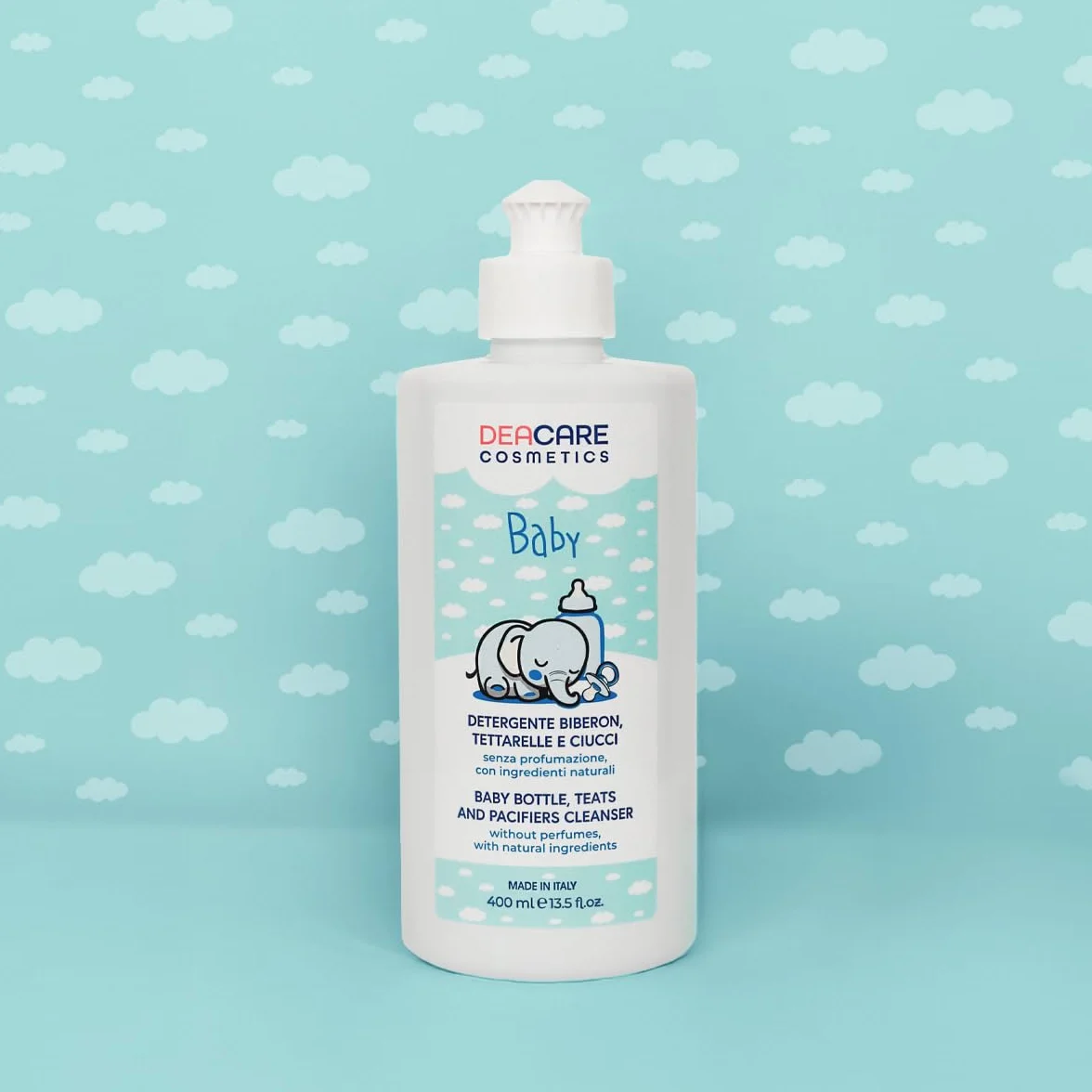 Deacare Baby KIT 6 DETERGENTE BIBERON TETTARELLE E CIUCCI con Enzimi di Origine Naturale, Senza Profumo, Detersivo Biberon, Rimuove Residui Cibo e Sanitizza, Dermatologicamente Testato - 6x400ml