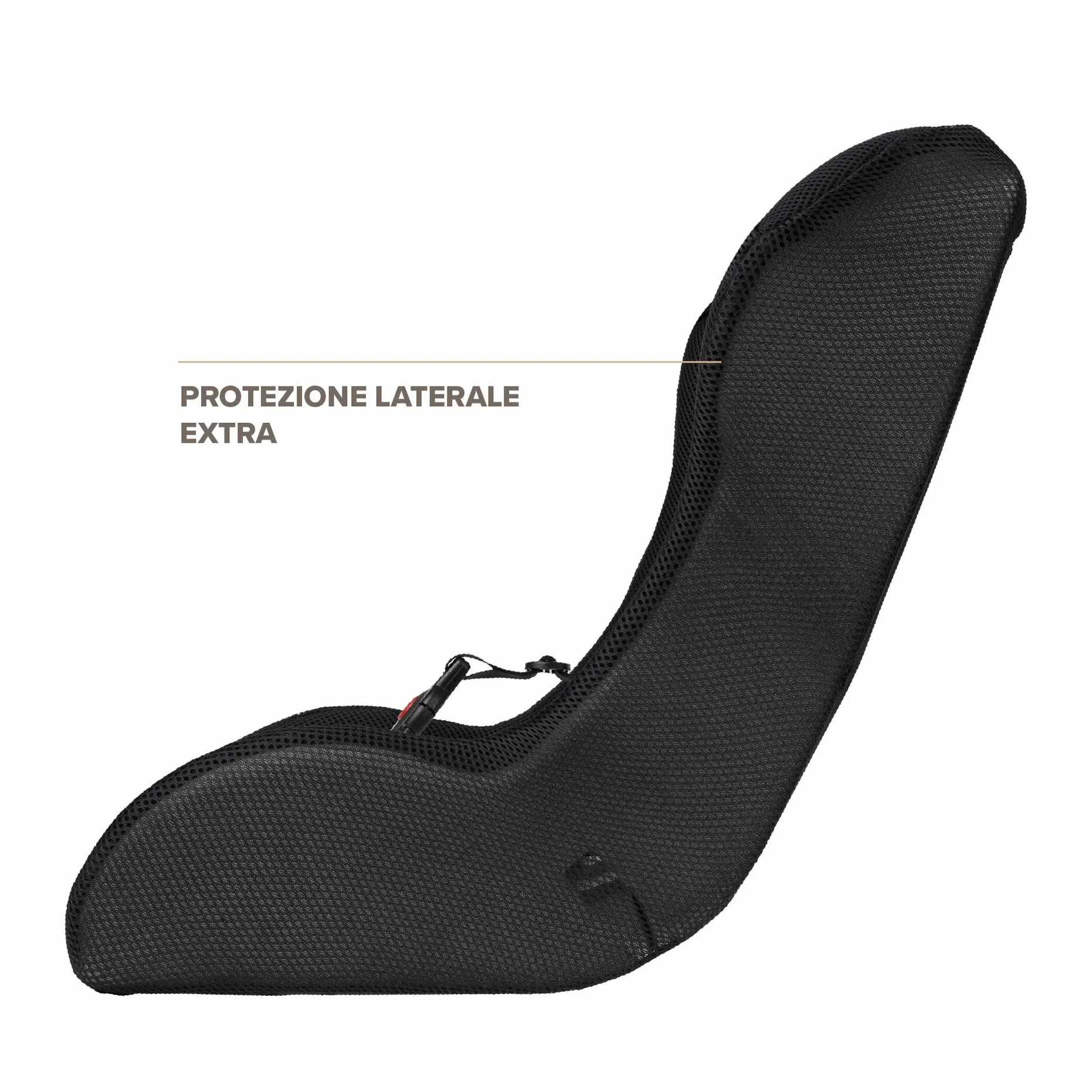 POLISPORT 8015000020 – Mini Pelican Tutto Clima Riduttore Seduta Bebè con Cintura a 3 Punti per Rimorchio, Passeggino e Bici Cargo – Traspirante, Sicuro e Compatibile da 7 a 18 Mesi, Nero