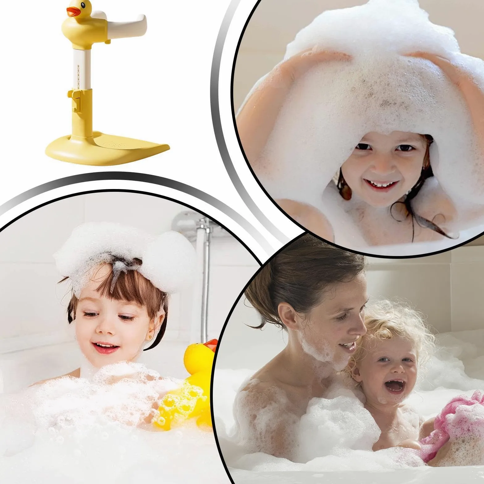 Supporto Per Doccia Del Bambino - Supporto Per Bagnetto In Piedi - Scaffale Regolabile con Base Antiscivolo per Bambini Casa e Asilo