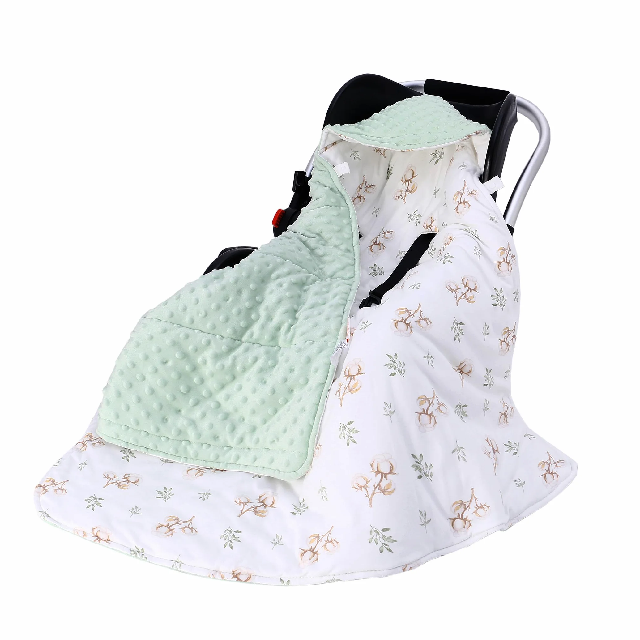 LAT, coperta per ovetto, 90 x 90 cm, in cotone, per seggiolino auto, universale, per passeggino, ovetto, passeggino