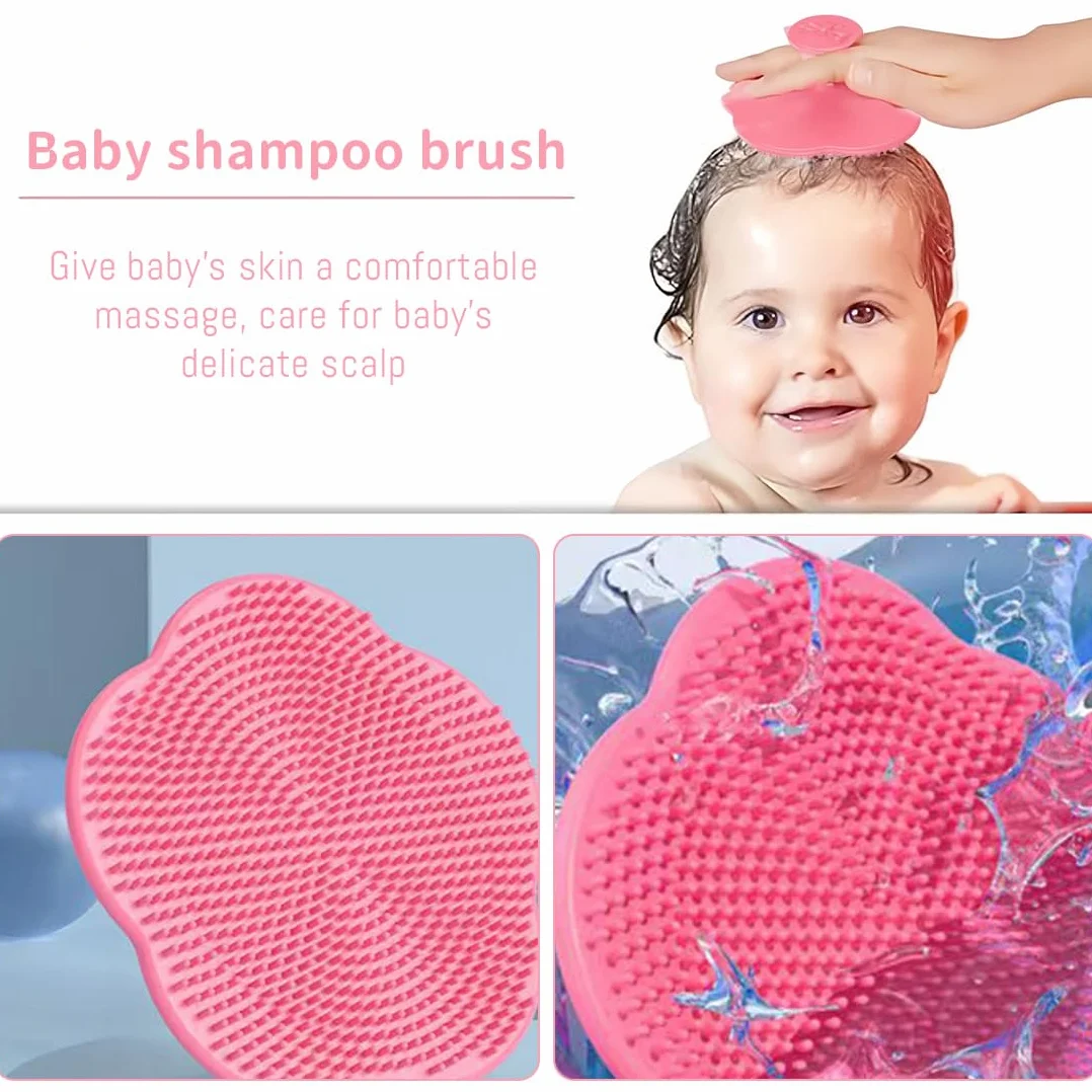 2 Pezzi Pettine Neonato, pettine crosta lattea neonato Pettine Crosta Lattea Spazzola e Pettine Neonato Pazzola per Bambini In Silicone per Pettinare i Capelli per Neonati e Bambini Piccoli