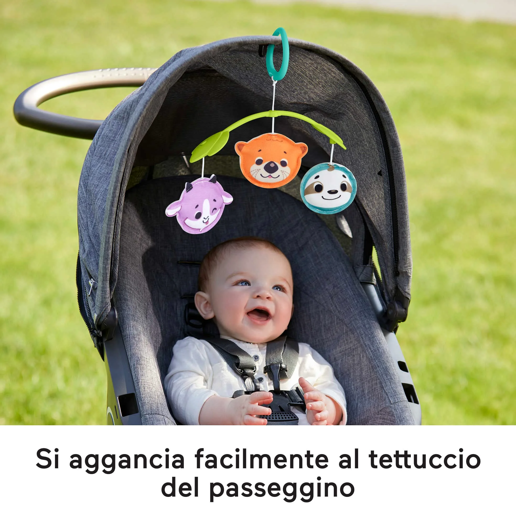 Fisher-Price - Giostrina Gioco e Relax 3-in-1, Include Un tenero Koala e 3 Giocattoli a Due Lati da Appendere, per culle, passeggini e da Portare a Passeggio, Giocattolo per Bambini, 0+ Anni, HGB90