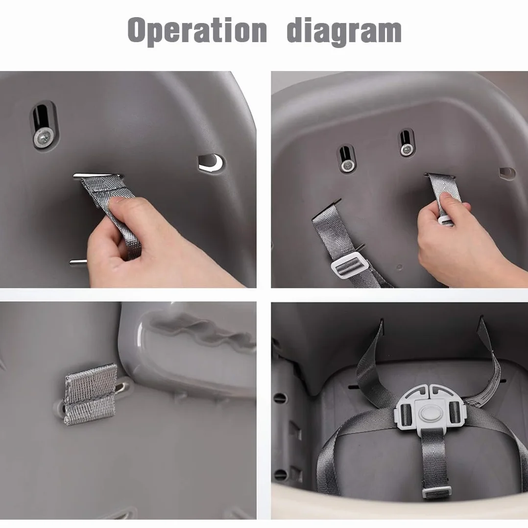 USTNIR 1Pcs Cinture Universali per Seggiolone Cinghie per Seggiolone a 5 Punti, Regolabile Cintura di Sicurezza per Bambini per Seggiolino Cinghie Passeggini per Bambini