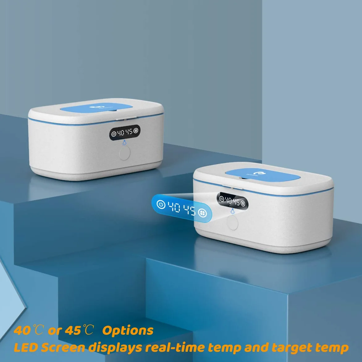 Bellababy Wipe Wamer per veicoli e uso domestico, dispenser di salviette umidificate per bambini e scaldabagno con luce notturna, visualizzazione della temperatura, non c'è bisogno di acqua e spugna,