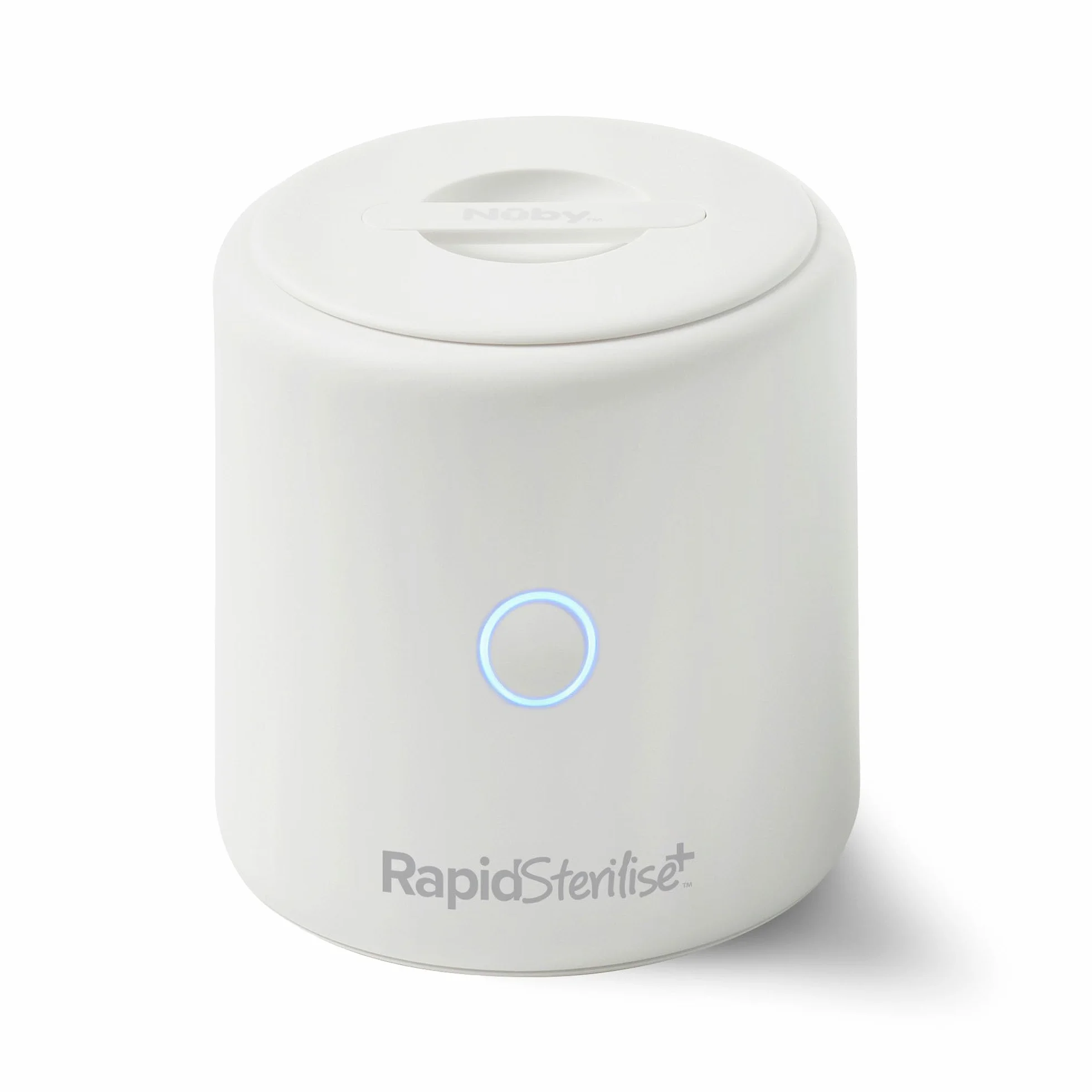 Nuby RapidSterilise+ Sterilizzatore UV per biberon RapidBottle e RapidCool, portatile – 30 utilizzi per carica, ricarica USB, spegnimento automatico, elimina il 99,9% dei batteri in 1 minuto (Bianco)