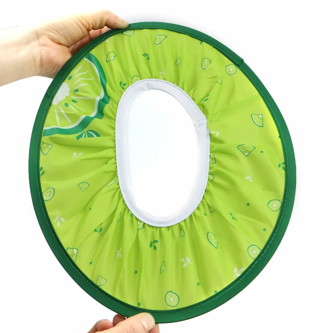 Cappello Doccia Bambini Visiera Da Bagno - Regolabile Impermeabile Shampoo Protettore Protettori Morbido Diametro Interno 10 Cm Esterno 30 Per Prevenire L'Acqua Flusso Verso Occhi E Viso Verde