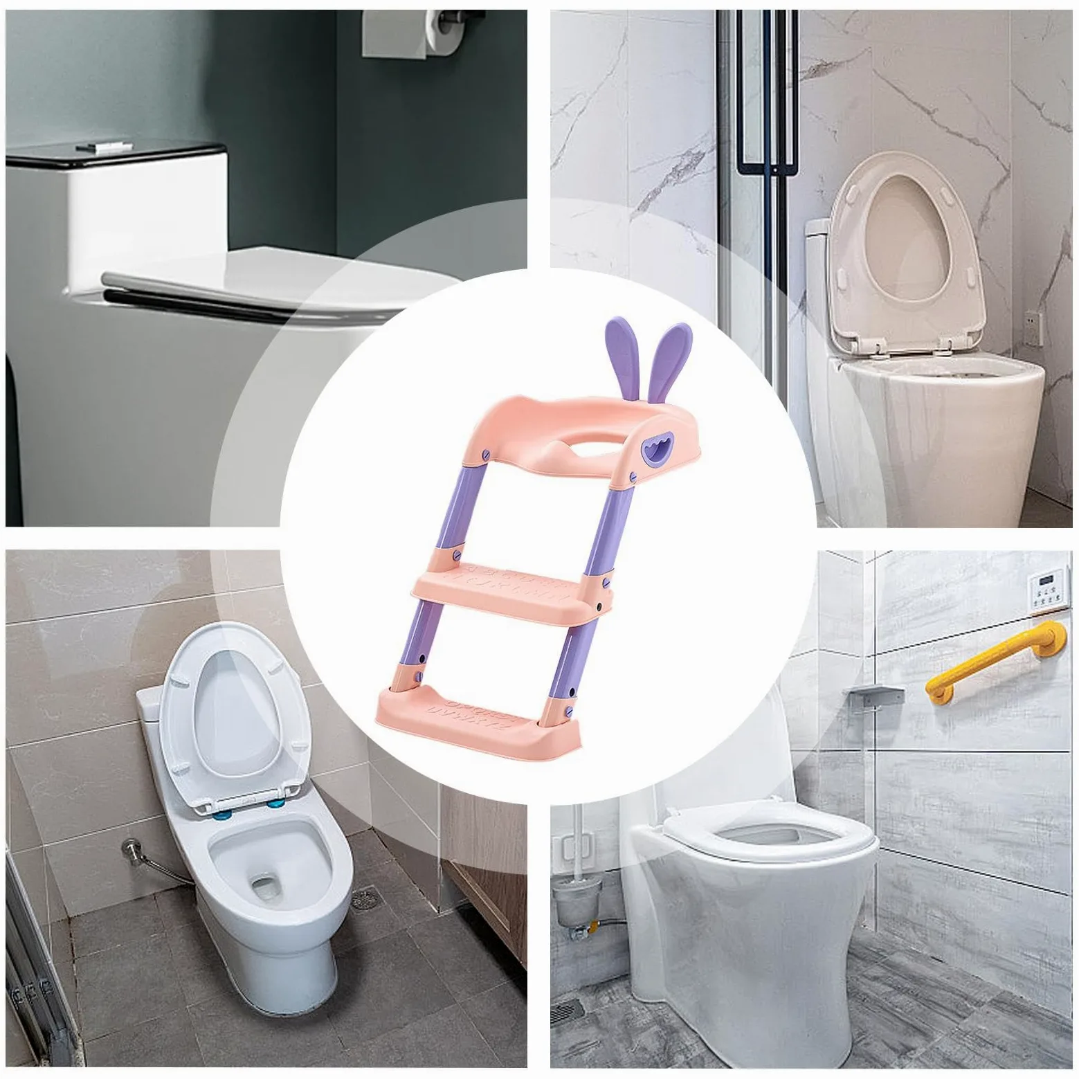Sedile per il bagno, sedile del bagno per bambini Toilette di allenamento | Vasino con manico e cuscinetti anti-slip, per bambini da 6 a 10 anni bambini