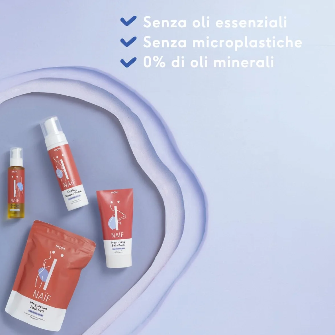 Naïf Sali da bagno al magnesio - Allevia dolori e crampi - Rilassamento muscolare - Bagno alcalino per disintossicazione - Sali da bagno alcalino - 500 g
