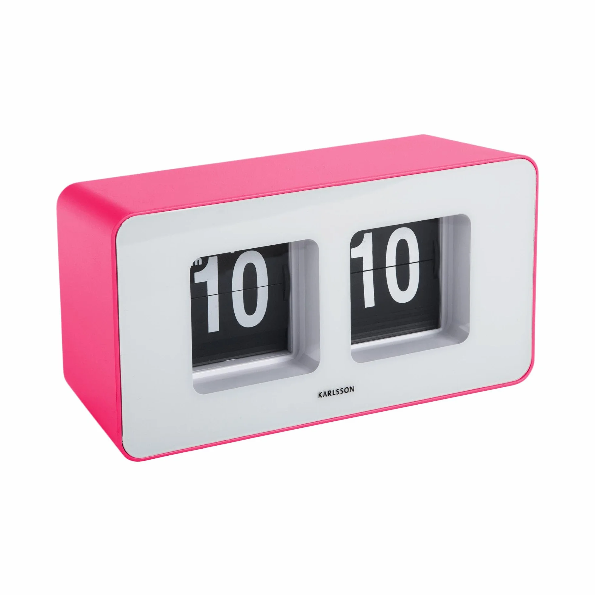 Karlsson Wall/Table Clock Funky Flip Bright Rosa