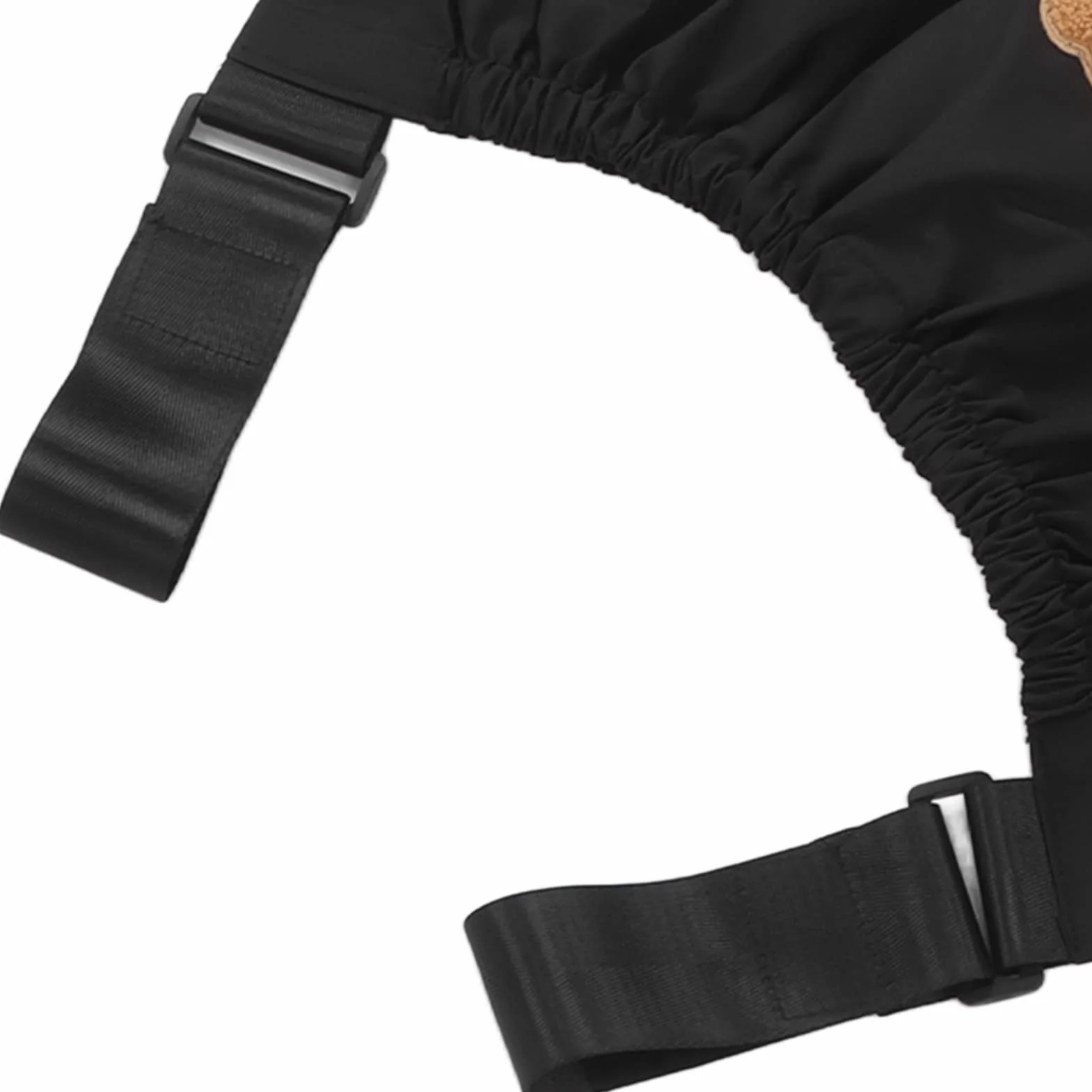 Borsa per Passeggino Impermeabile Resistente Allo Strappo Simpatico Organizer per Passeggino con Motivo a Orso Riutilizzabile per Caricabatterie per Cellulare (Nero)