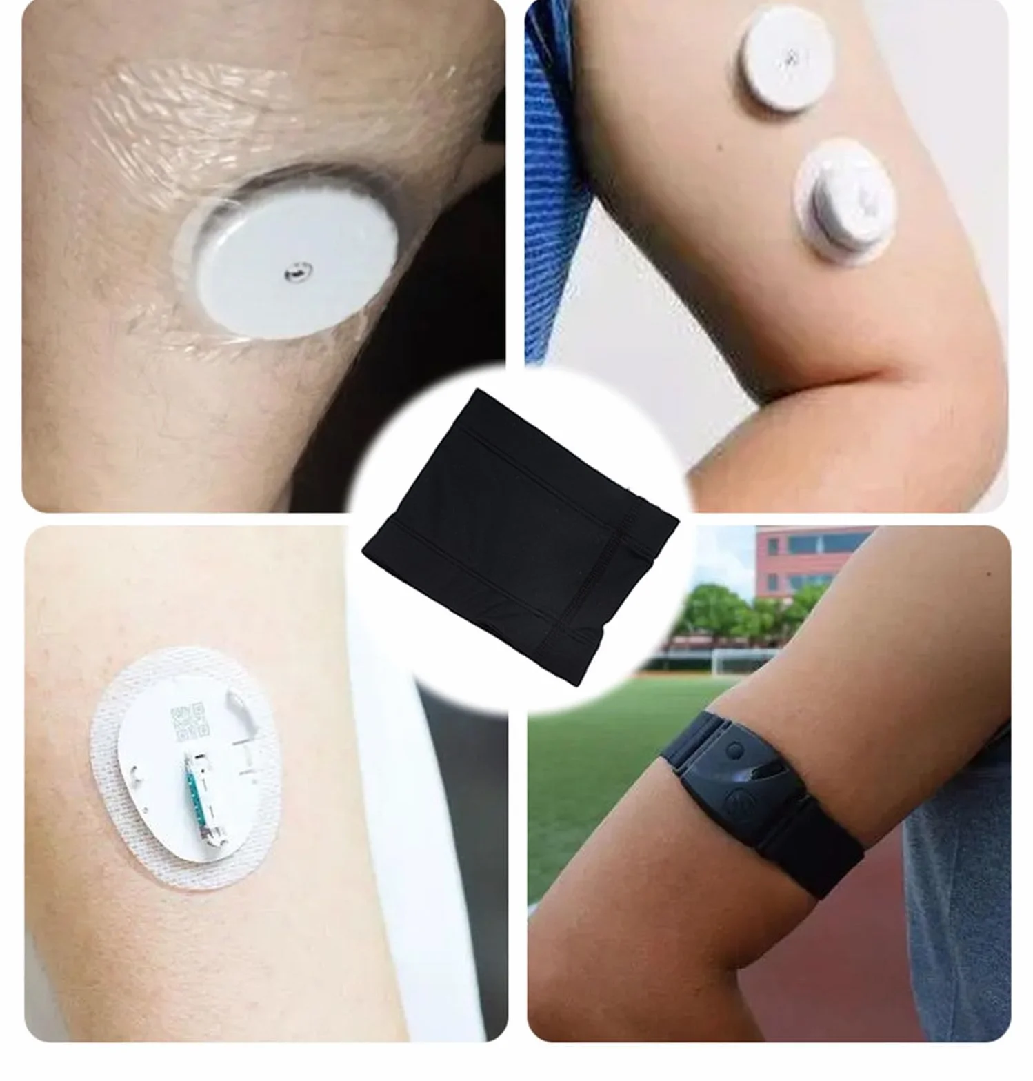 2 Pezzi Fascia Braccio Sensore Diabete Fascia da braccio per sensore, Fascia da braccio per diabete sistemi monitoraggio del baccello dell'insulina Manicotto del braccio