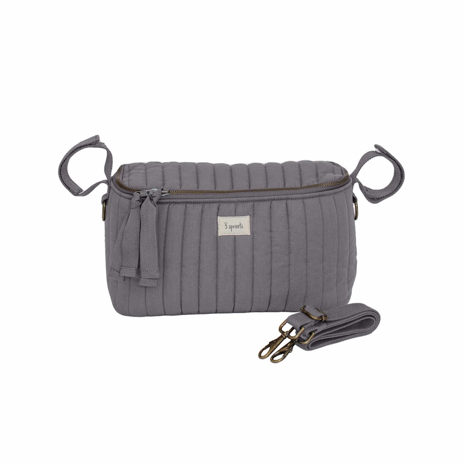 3 Sprouts - Borsa Passeggino Universale - Organizer per Passeggino, Borsa Carrozzina Neonato - Leggera e Versatile, Ideale per Neonati e Bambini - Grigio