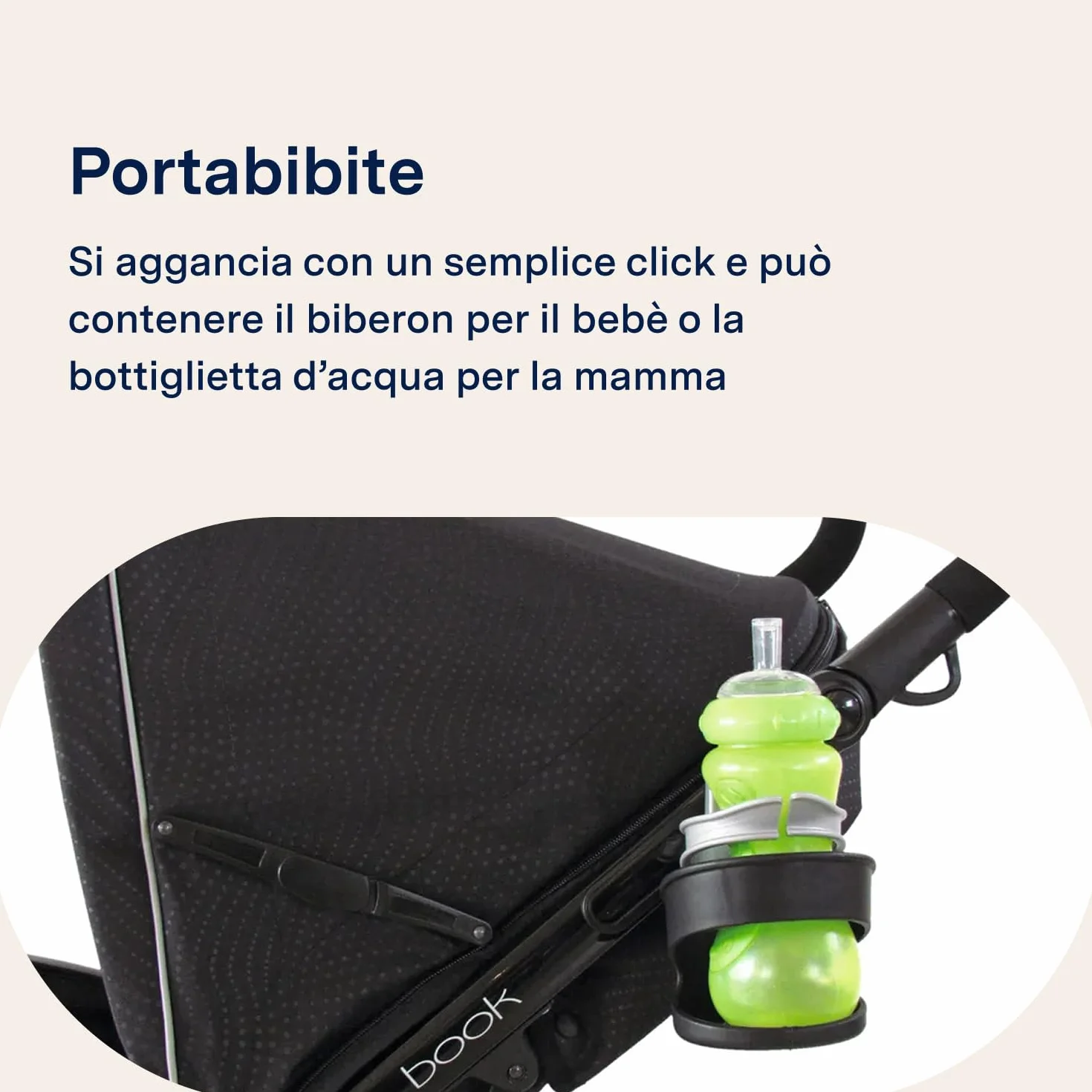 PEG Stroller Cup Holder - Portabibite Universale per Passeggino - Compatibile con i Modelli Peg Perego