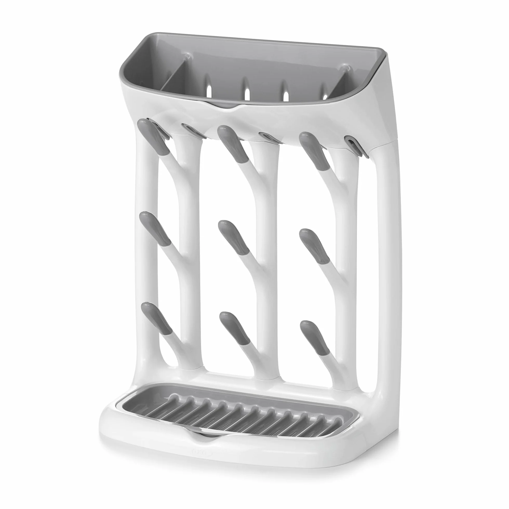 OXO Tot - Scolapiatti salvaspazio, colore: grigio e bianco