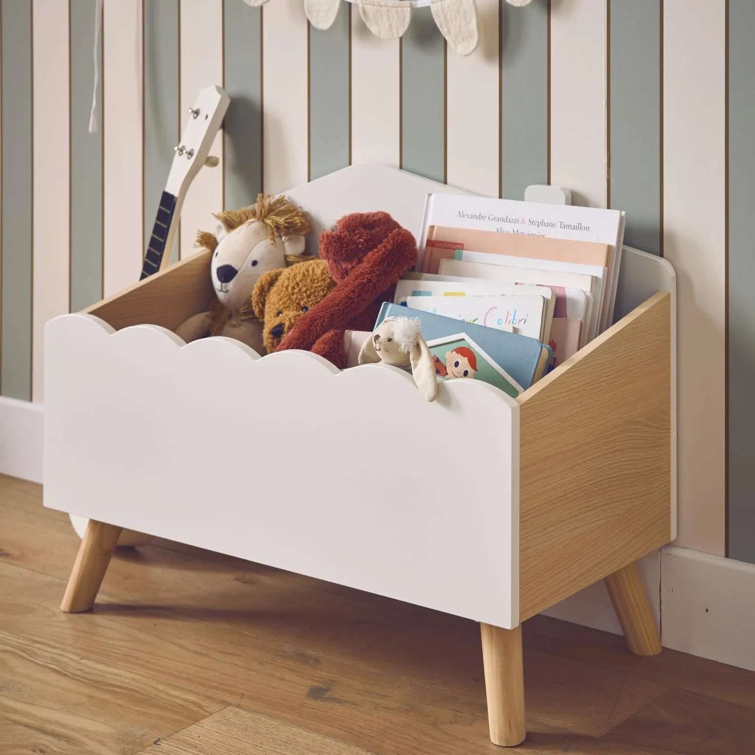 sweeek Contenitore per bambini Bianco - 58x48x28 cm
