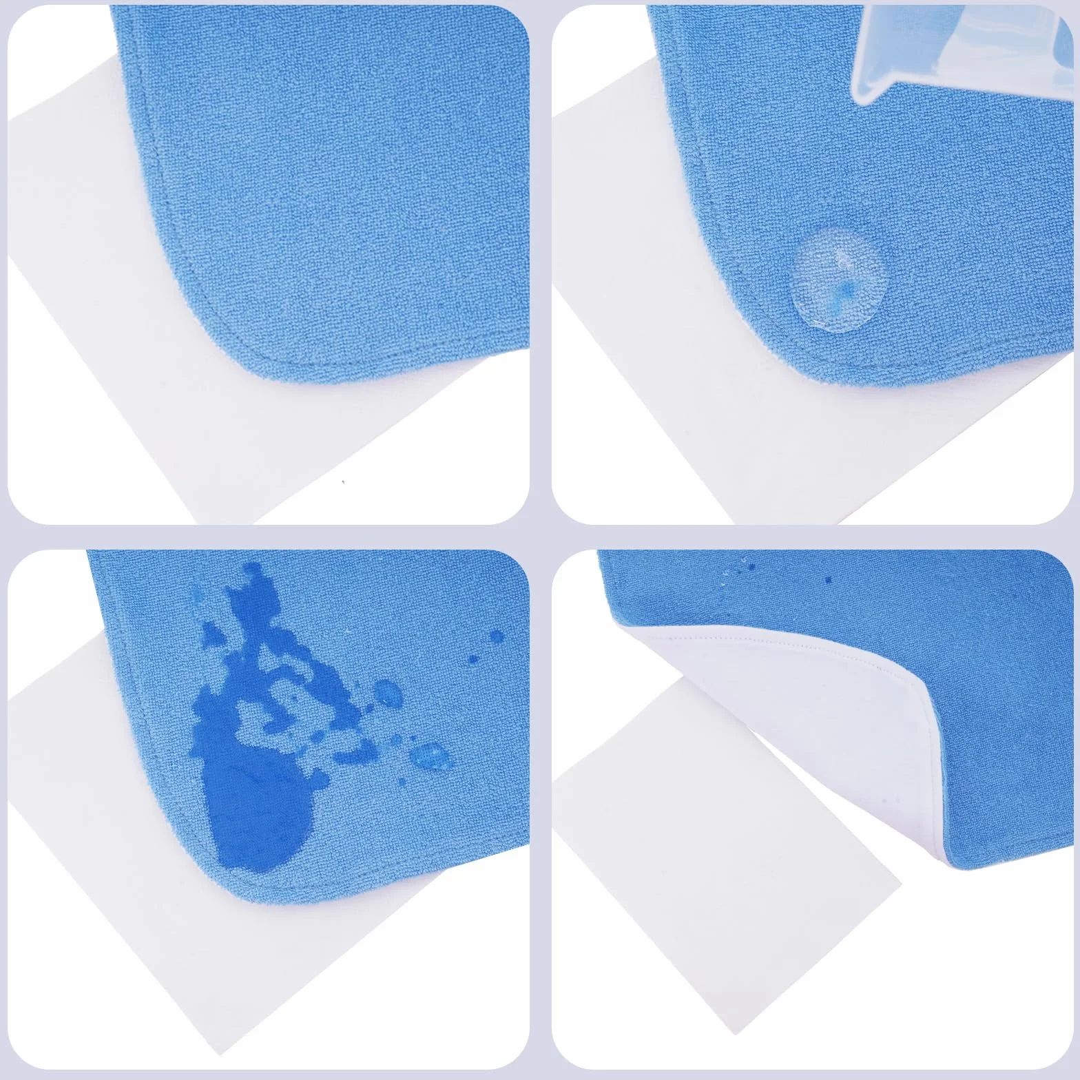 SLOSH Bavaglini Impermeabili con Elastica Elastico Bavaglino Impermeabile per Asilo Bavaglini Grandi Lavabili Panno per Ruttino Pappa Svezzamento per Bambini 0 a 3 Anni