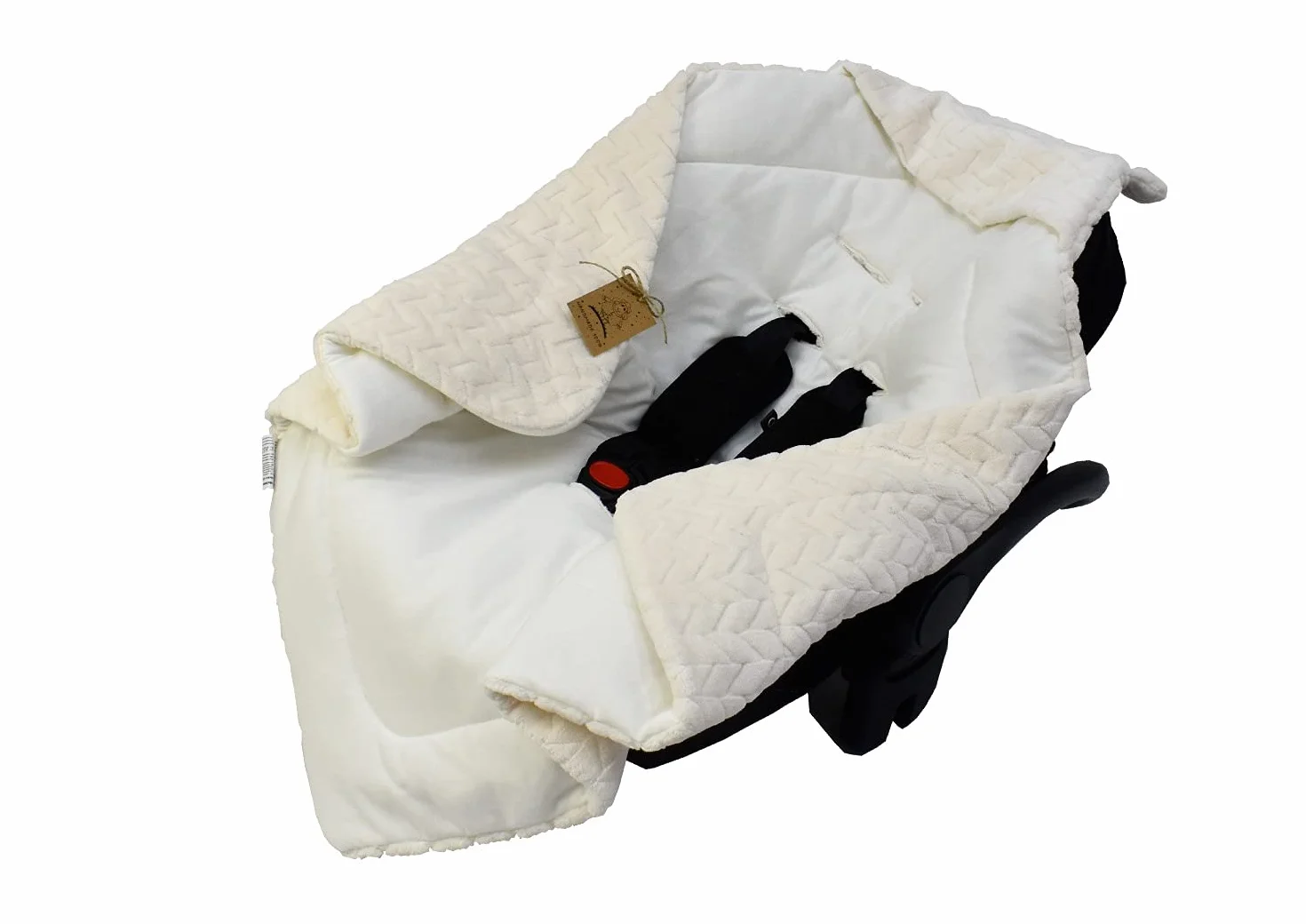 Bo Copertina per ovetto, passeggini e seggiolini per bambini, coperta per neonati, dimensioni ideali 80 x 80 cm, con cappuccio e chiusura a strappo, per inverno ed estate