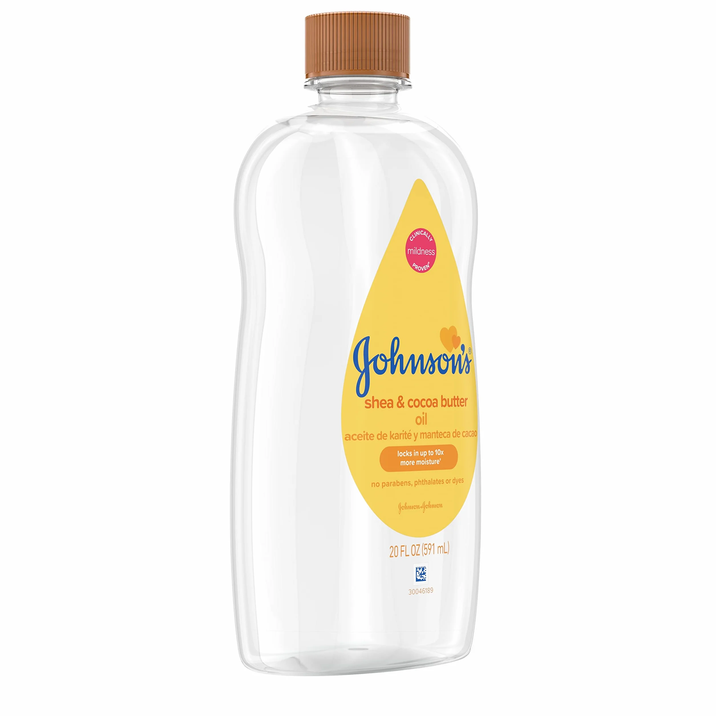 Johnson's Baby Oil Shea and Cocoa Butter, 590ml (Pack of 2)