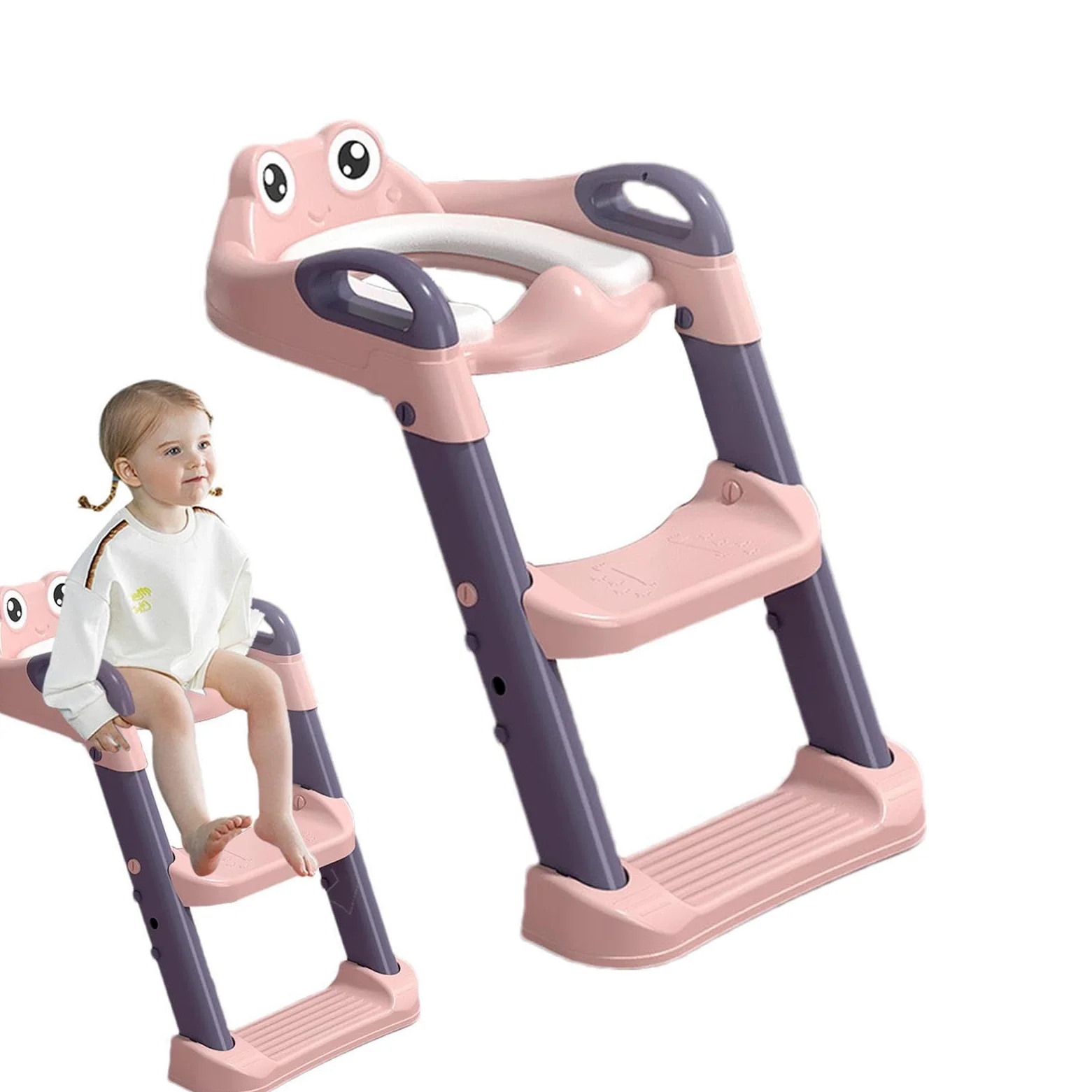 Scaletta WC per bambini piccoli, vasino con gradini Sedile per vasino con | Sedile per vasino Step Sgabello da bagno impermeabile da viaggio per il bagno di casa,