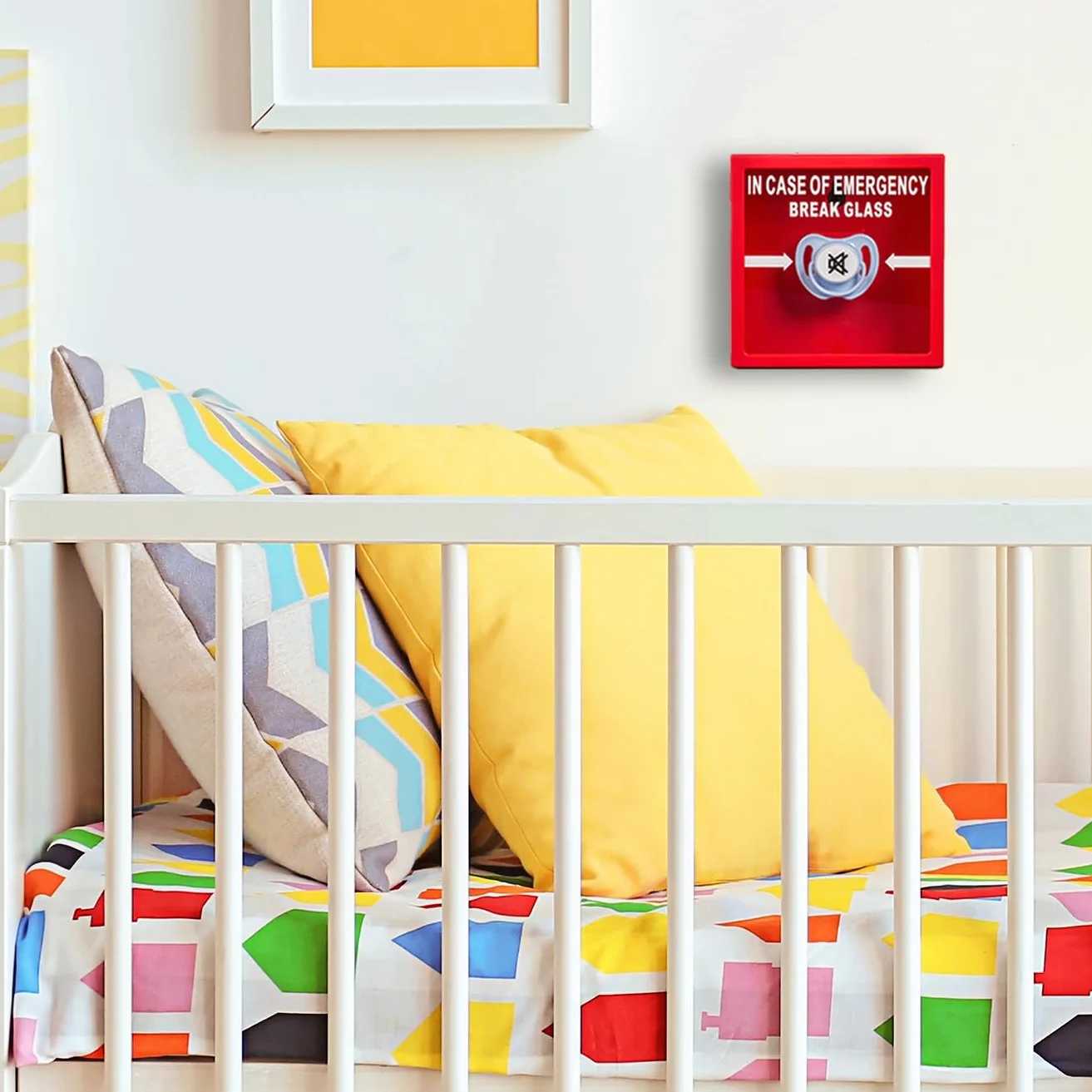 Froster Baby Emergency Frame - In Case of Emergency Break Glass, Rompere il Vetro in Caso di Emergenza, Regalo per Neo Mamma, Neo Papa, Futuri Genitori, Baby Shower Regalo