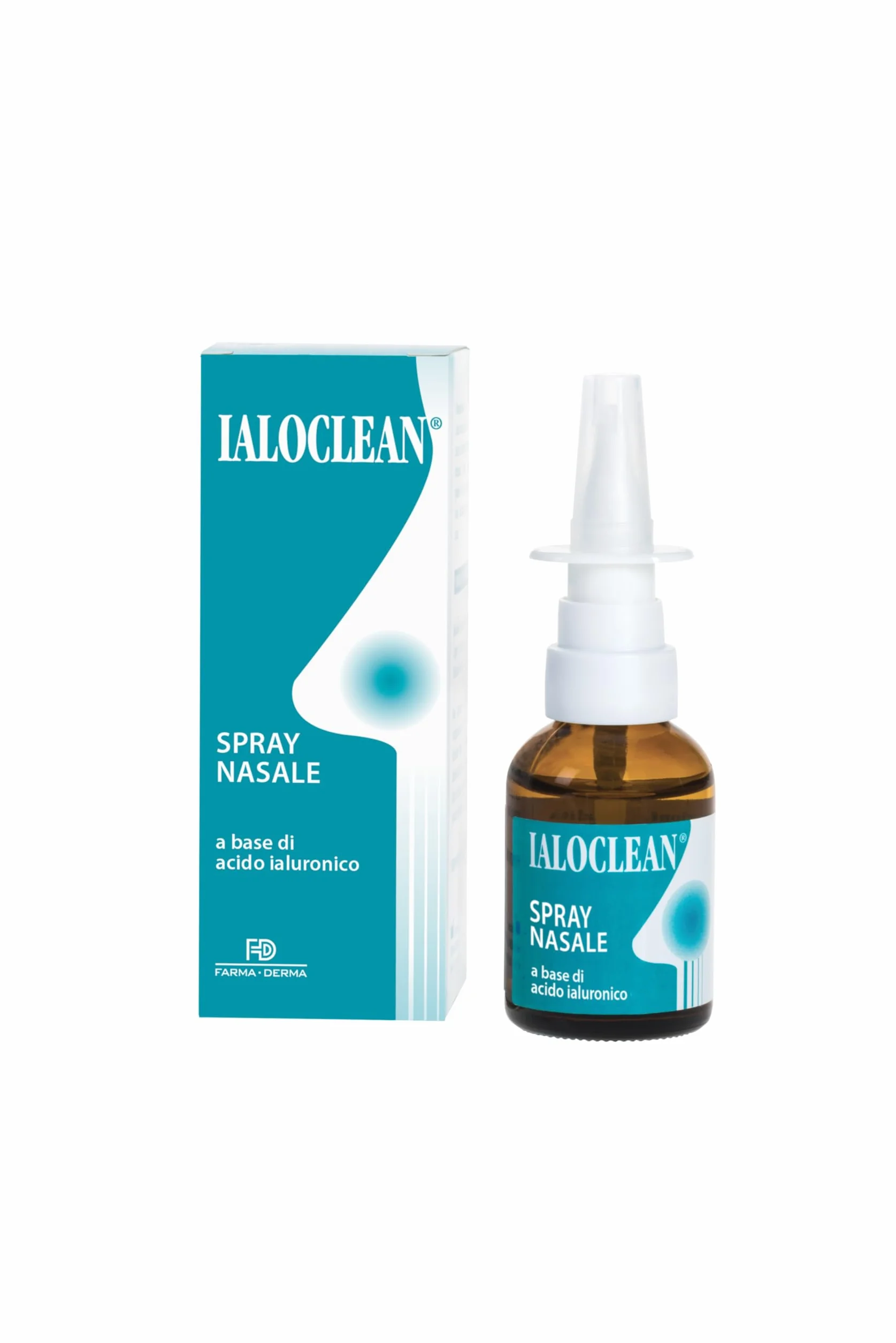 FARMA-DERMA Ialoclean Spray Nasale 30ml a Base di Acido Ialuronico | Idratante, Lubrificante, Emolliente e Protettivo | Coadiuvante degli Stati Irritativi e Infiammatori Mucosa Nasale
