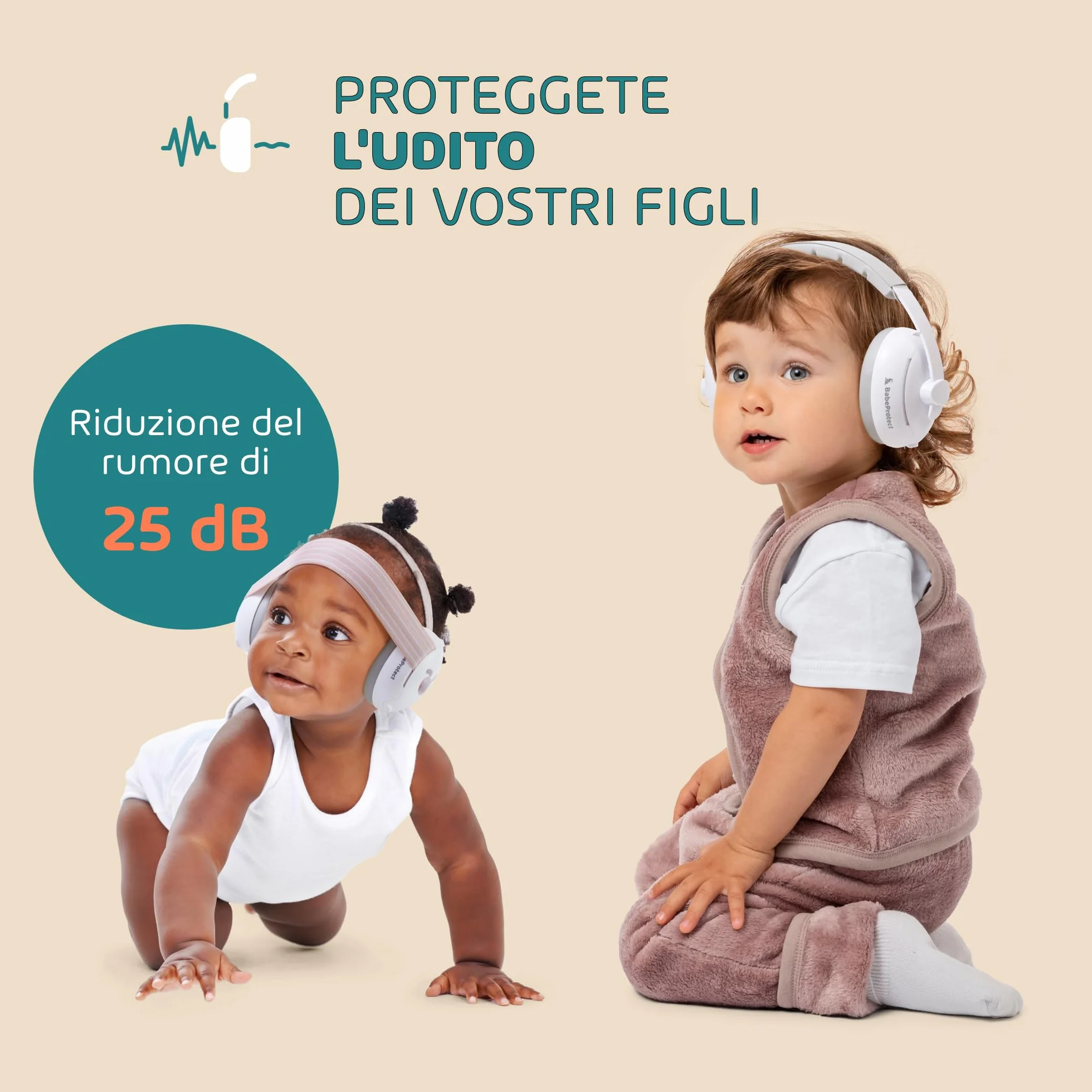 2 in 1 Cuffie neonato antirumore - Protezione Uditiva Efficace Fino a 4 Anni, Certificata CE - Comfort Superiore Ideale per il Sonno, Viaggi - Aereo, Feste