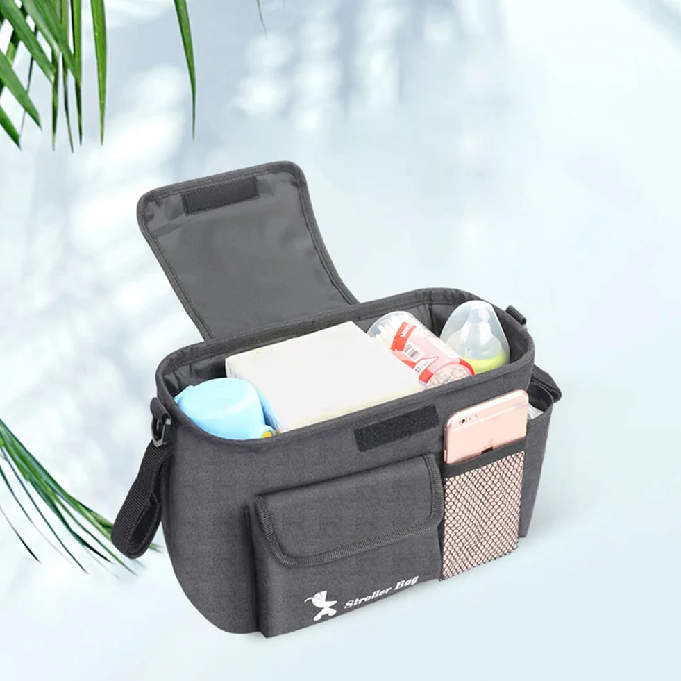 Organizer per Passeggino | Borsa Porta Passeggino Antiscivolo,Borsa Trolley da Appendere per Bambini Compatibile con la Maggior Parte degli per passeggini di Grande capacità
