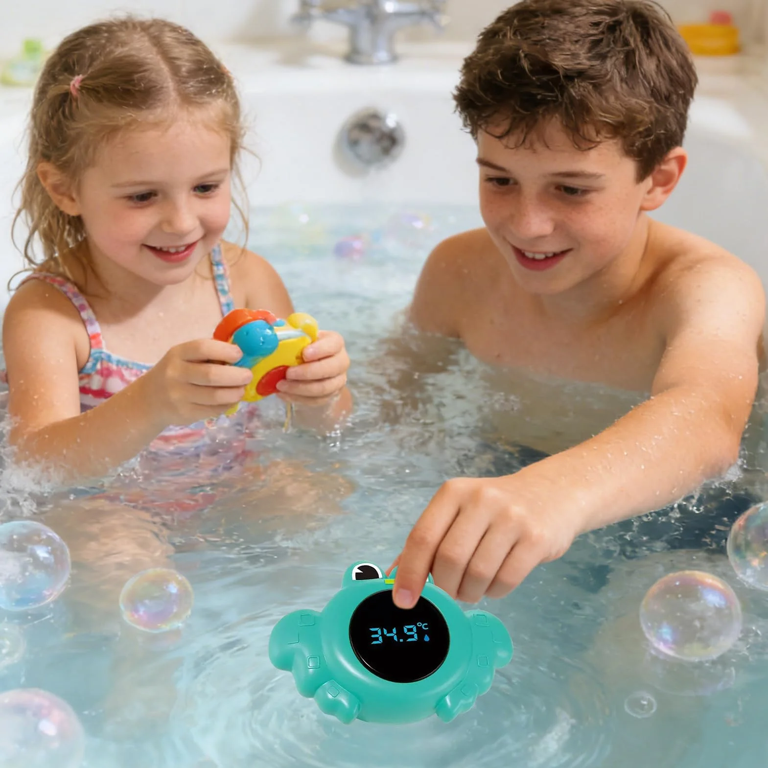 Termometro da Bagno,Misuratore Elettronico Impermeabile Preciso da Vasca - Termometro per l'acqua del bagno con design animali per bimbi | per Doccia Piscina Neogenitori Mamma Bambini