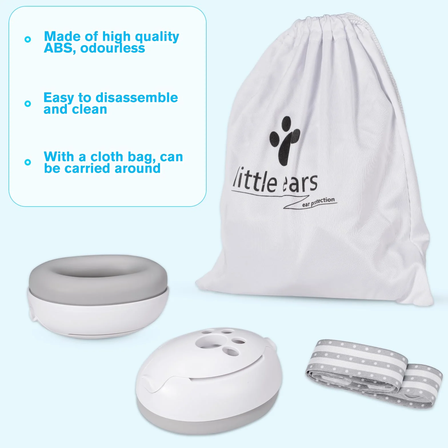 Carehabi Cuffie Rumore Bambini, Cuffie Bambini Antirumore Per Prevenire La Perdita Dell'udito, I Paraorecchie Sono Leggeri E Morbidi, Ideali Per L'uso Quotidiano E In Viaggio.