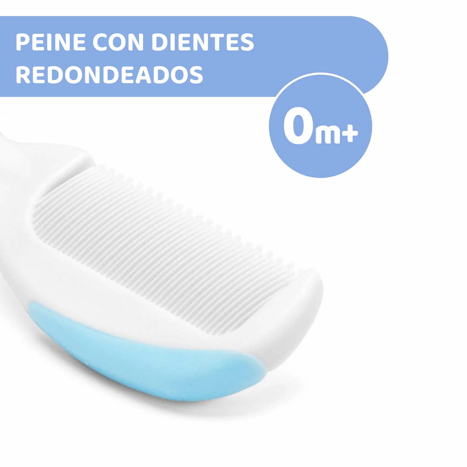 Chicco Set Spazzola e Pettine Capelli per Bambini, Spazzola Neonati con Morbide Setole Naturali, Pettine con Punte Arrotondate, Impugnatura Antiscivolo - Accessori Neonato 0+ Mesi, Azzurro