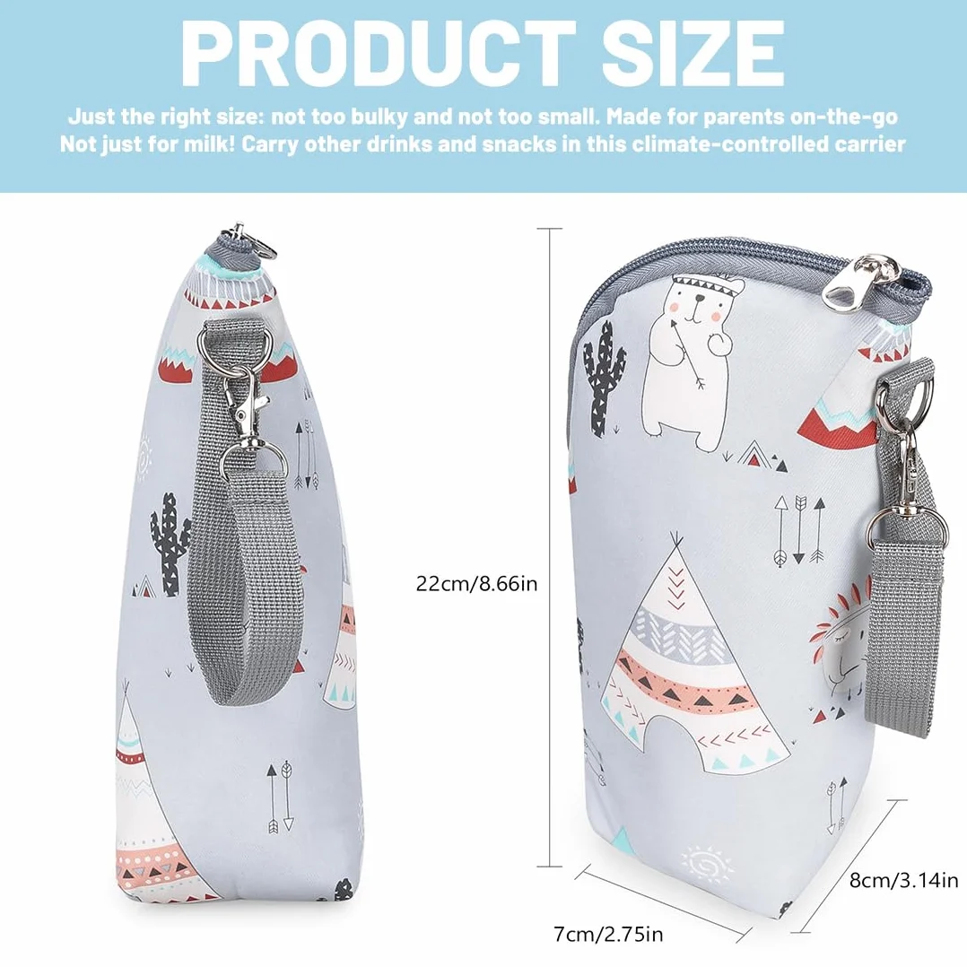 1 Pezzo Porta Biberon Termico Borsa Termica Con Strato Isolante,Borsa Da Viaggio Portatile Appeso Latte Materno Acqua Stoccaggio Biberon Sacchetto Di Isolamento, Pinguino