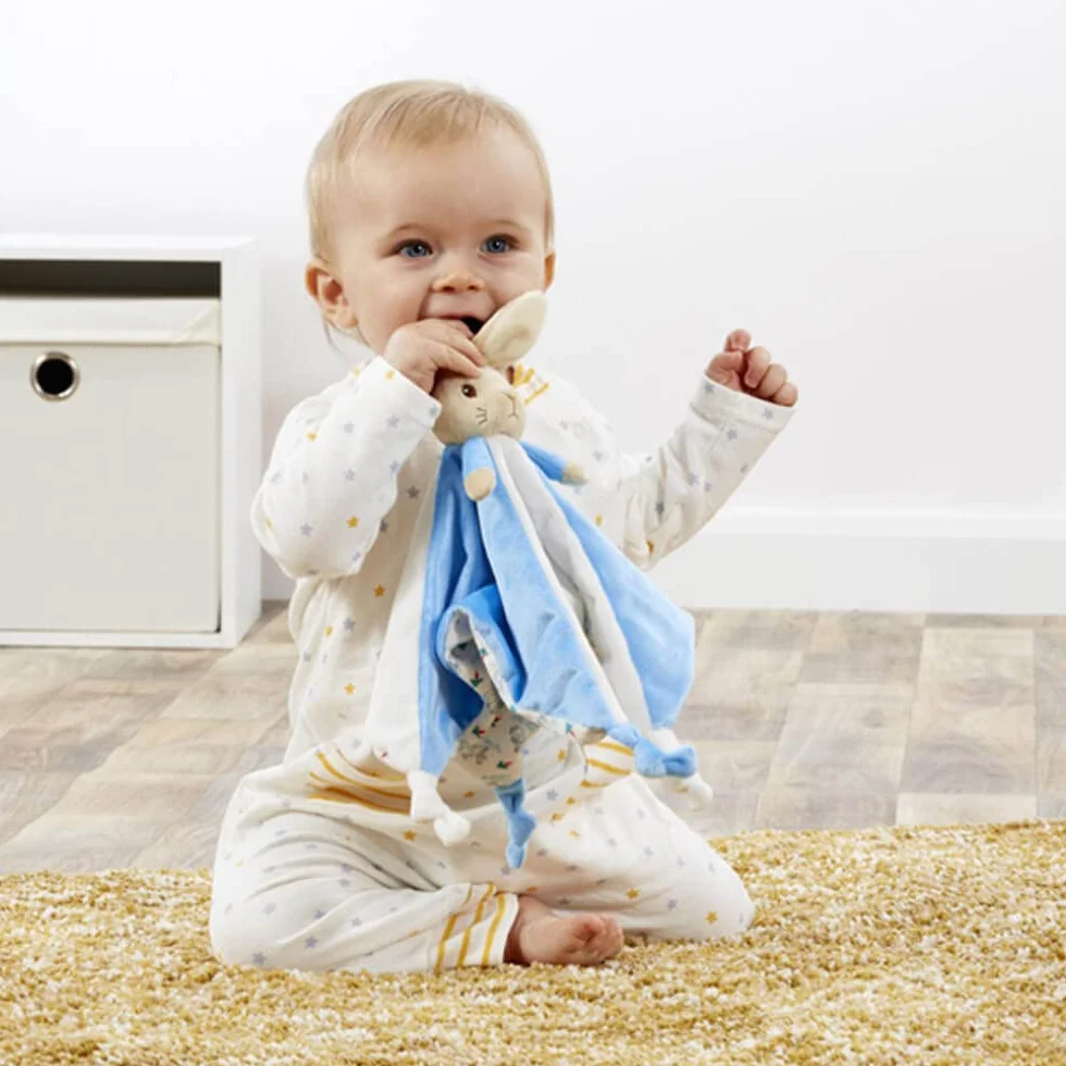 Official Peter Rabbit Comfort Blanket - Beatrix Potter Soft Toy for Babies and Toddlers