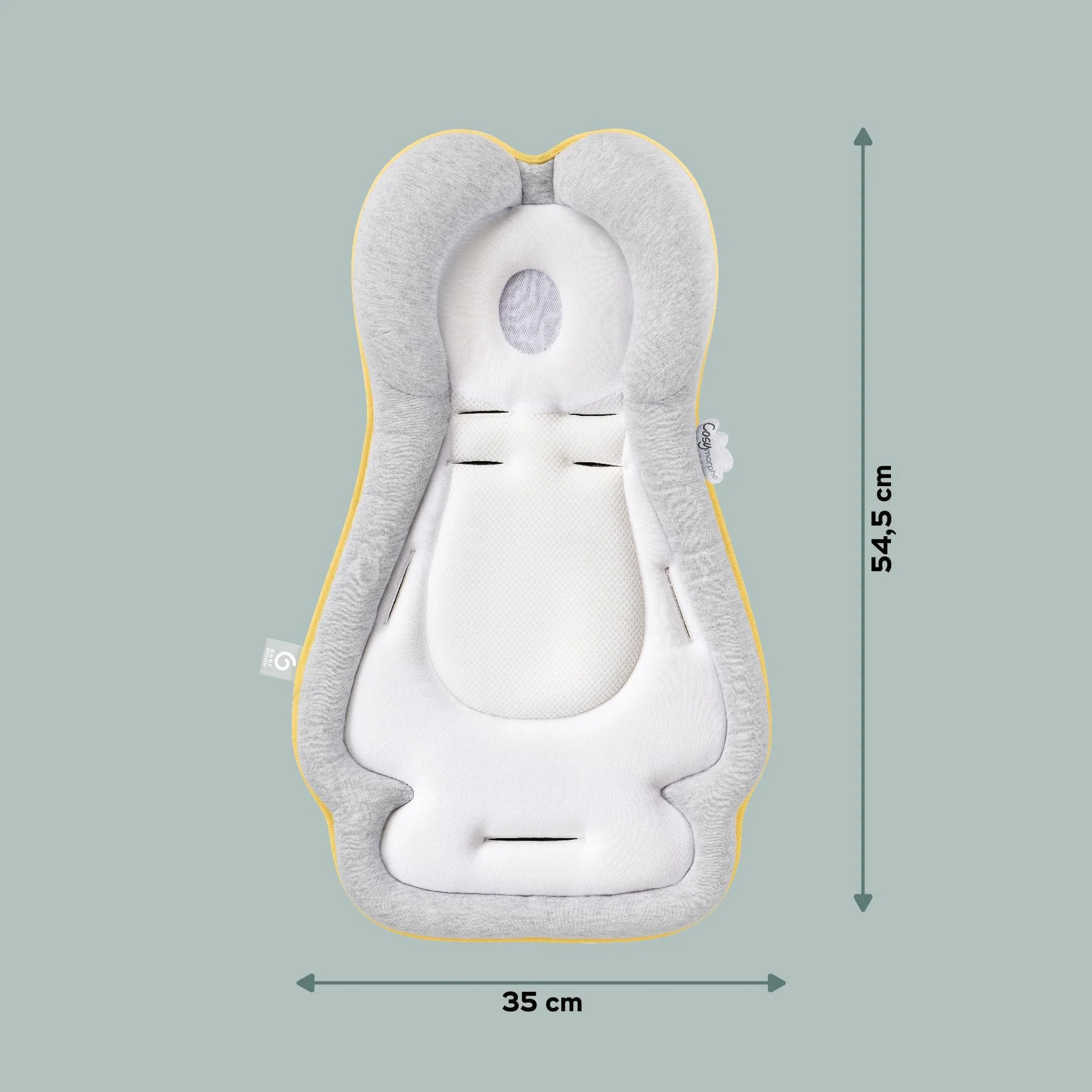 Babymoov Cosymorpho Fresh Smokey riduttore universale bambini, Fresh (Grigio chiaro), 35 x 54.5 x 5 cm, 0-6 mesi