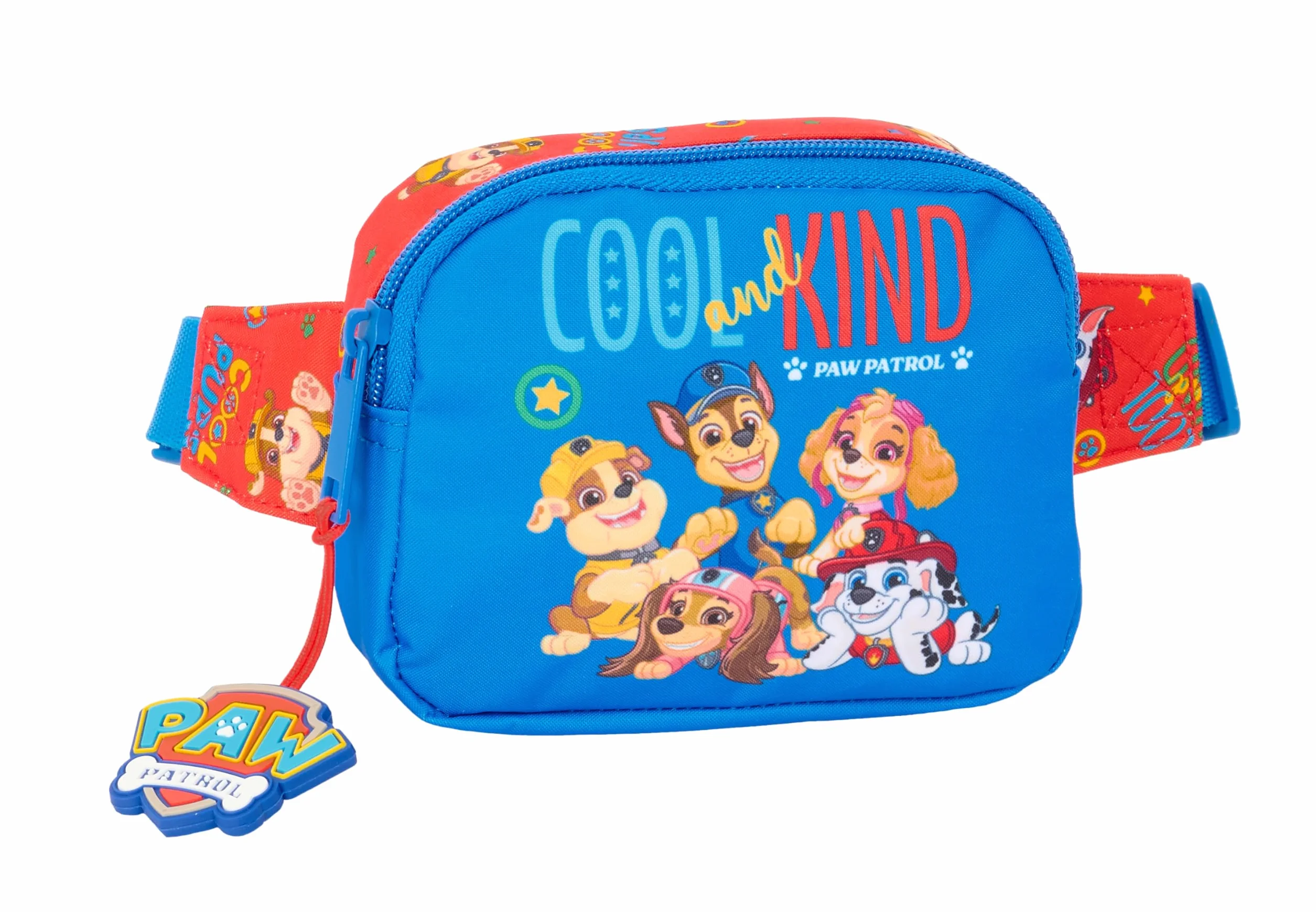 PAW PATROL COOL - Marsupio per bambini, ideale per giovani e bambini di diverse età, comodo e versatile, qualità e resistenza, 14 x 4 x 11 cm, Rosso/blu, M, Casual
