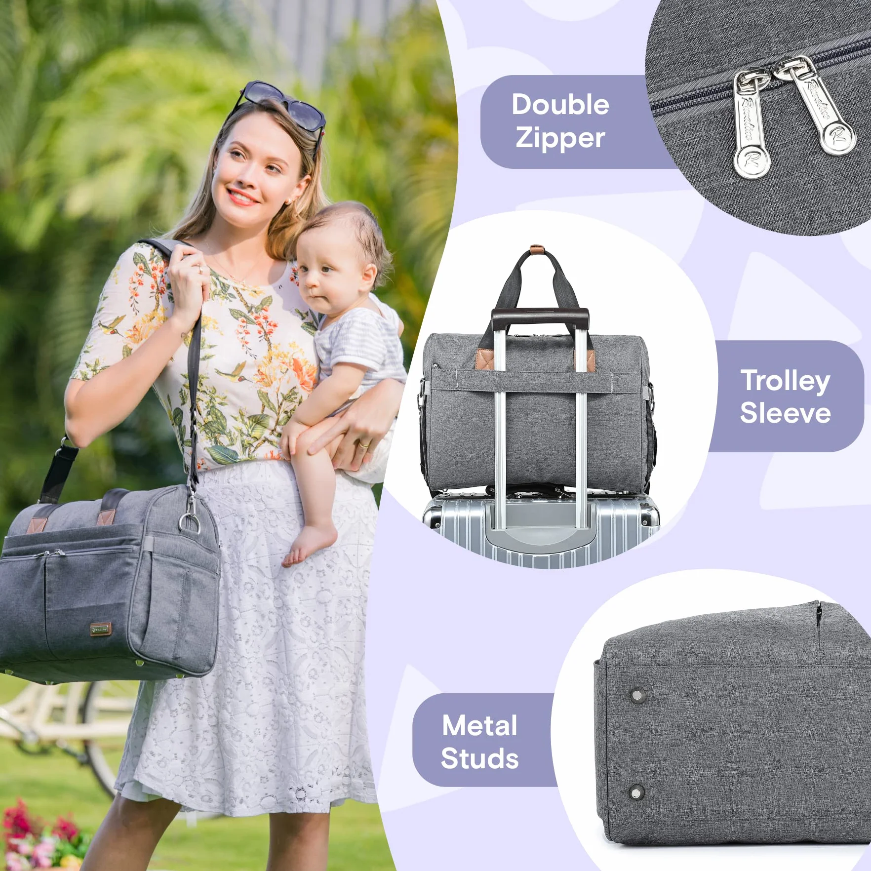RUVALINO Borsa Fasciatoio Capiente da Viaggio Multifunzione