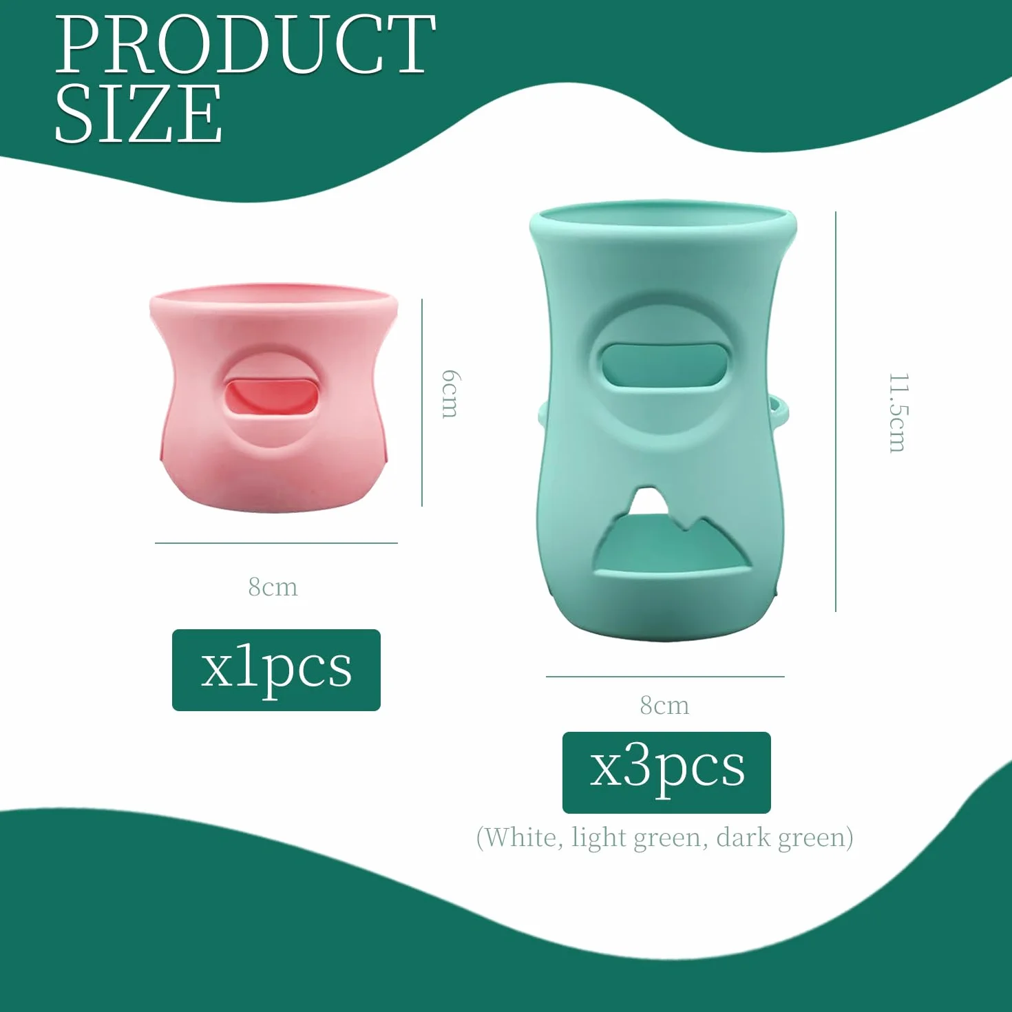 Set Da 4 Pezzi Di Coperchio Per Biberon Semplice, Coperchio Per Biberon In Silicone Antiurto, Coperchio Protettivo Per Biberon, Coperchio Per Biberon In Vetro Infrangibile.
