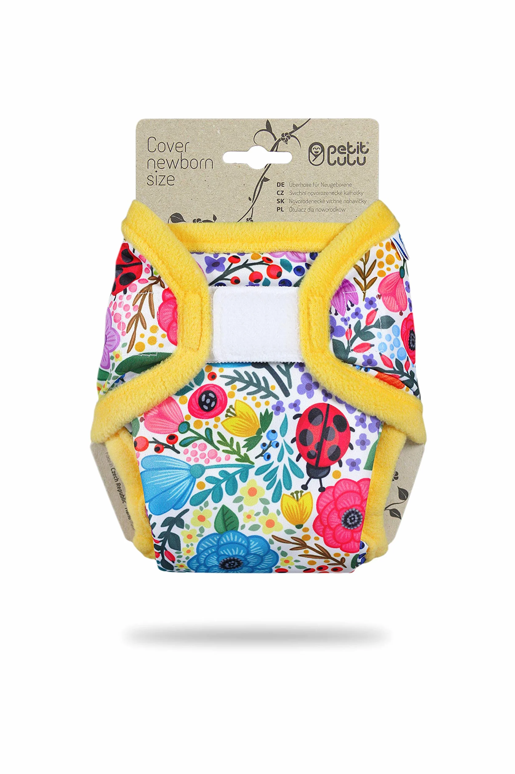 Cover Petit Lulu | Taglia neonato | Hook & Loop | Pannolini lavabili | | Pannolino di stoffa | Prodotto in Europa (Blooming Garden)